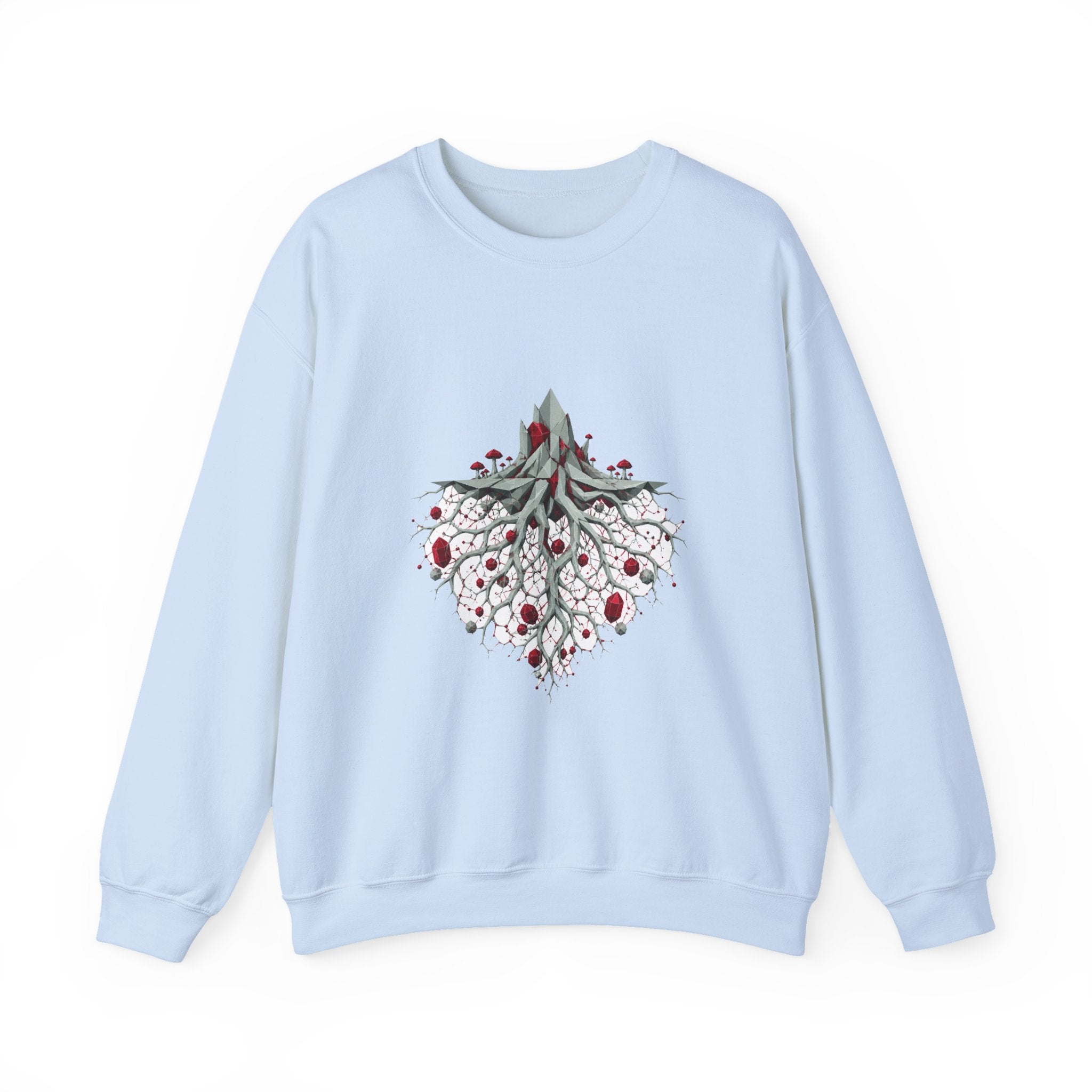 Matching Couple Sweatshirt - Ancient Oak & Deep Roots Matching Couple Comfort Colors Crew Geometric Art His Hers Love Gift - Design B