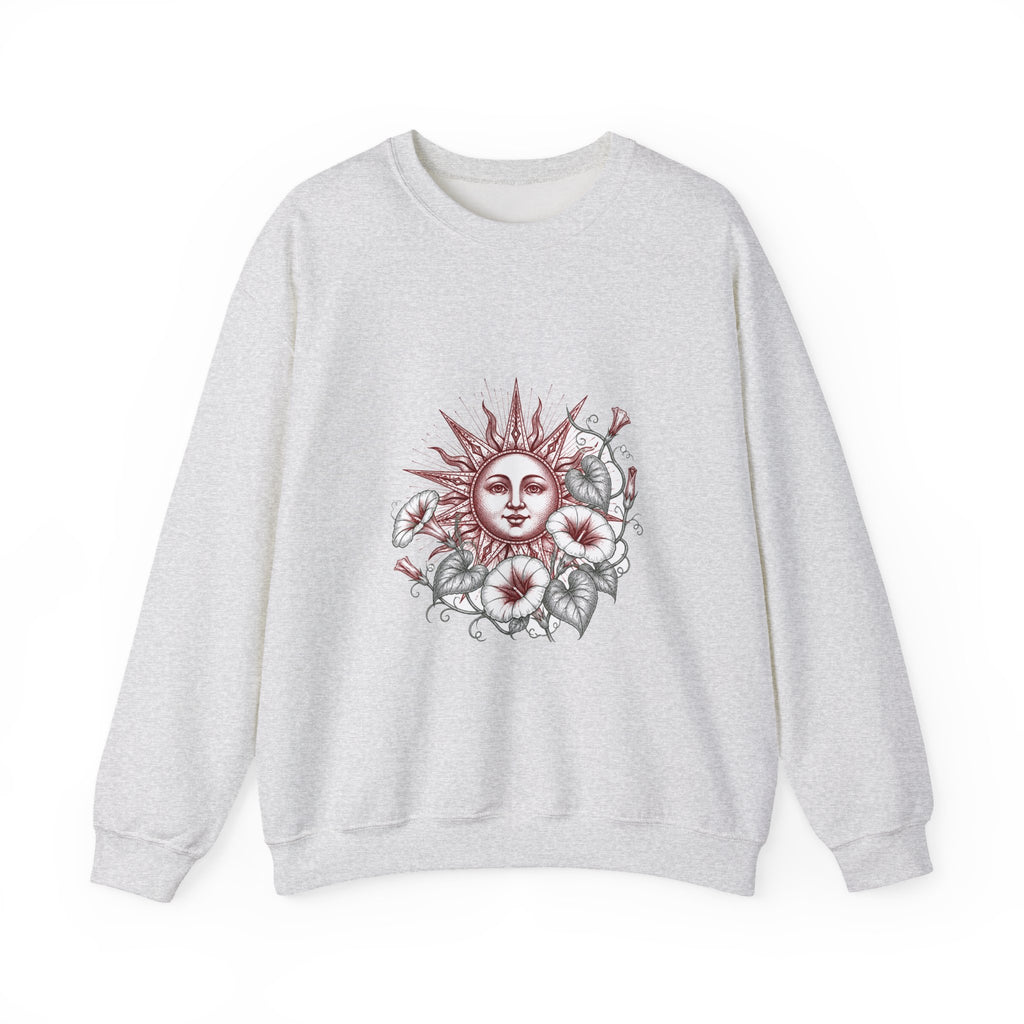 Matching Couple Sweatshirt - Sun & Moon Matching Couple Crewneck Sweatshirt Hand-Drawn Art His Hers Best Friend Gift - Design B
