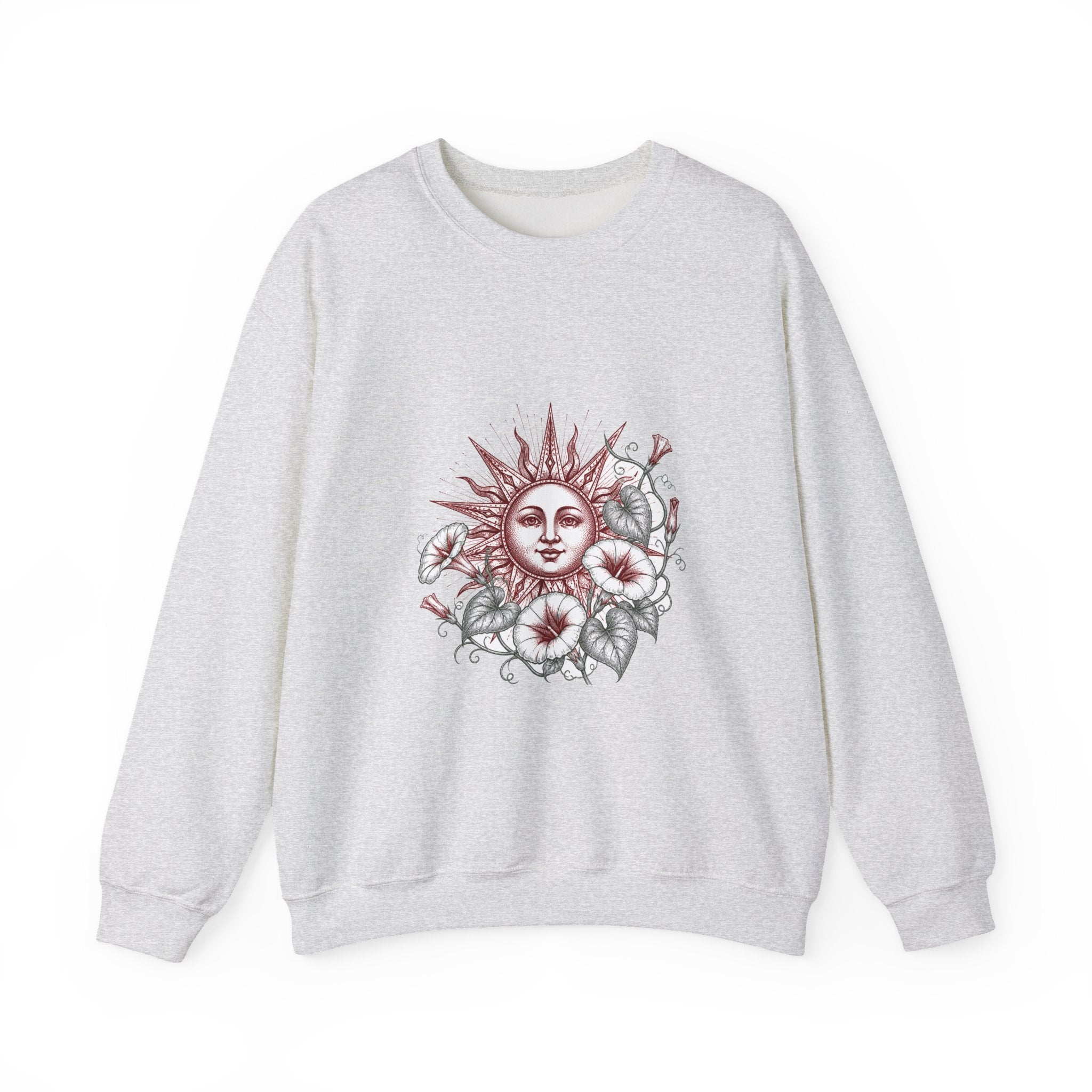 Matching Couple Sweatshirt - Sun & Moon Matching Couple Crewneck Sweatshirt Hand-Drawn Art His Hers Best Friend Gift - Design B
