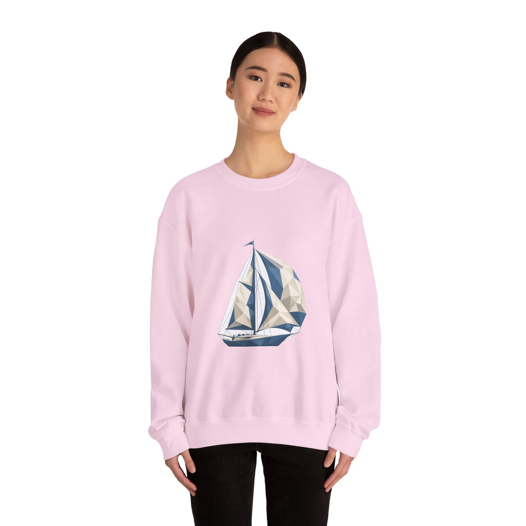 Matching Couple Sweatshirt - Anchor & Sail Matching Couple Premium Fleece Sweatshirt Geometric Art His Hers Love Gift - Design B