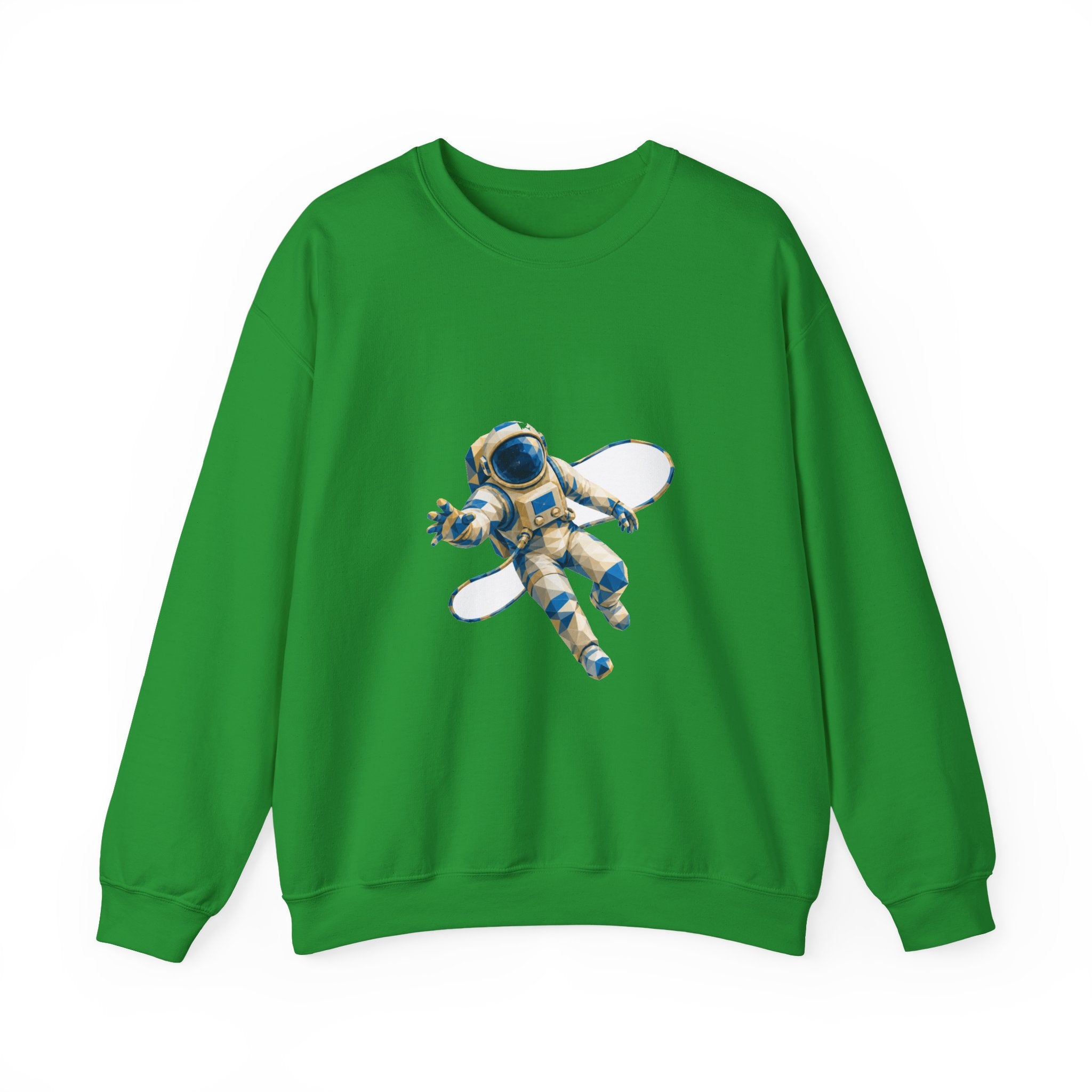Matching Couple Sweatshirt - Astronaut & Planet Matching Couple Premium Fleece Sweatshirt Geometric Art His Hers Love Gift - Design A