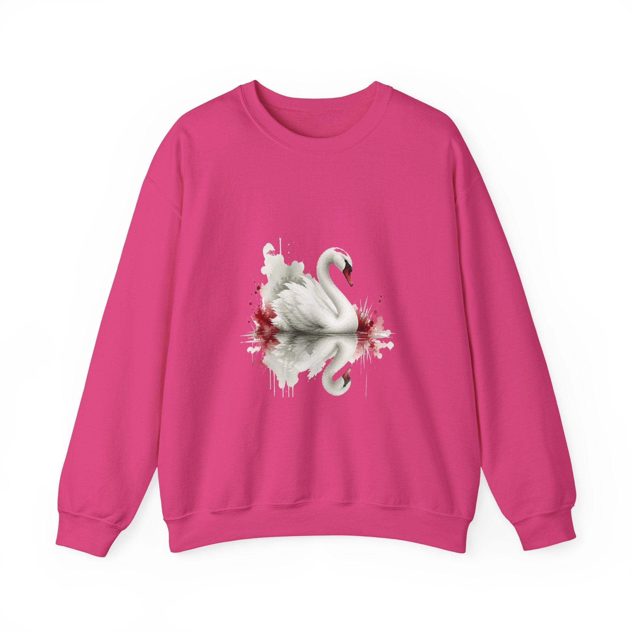 Matching Couple Sweatshirt - Raven & Swan Matching Couple Comfort Colors Crew Watercolor Art His Hers Birthday Gift - Design B