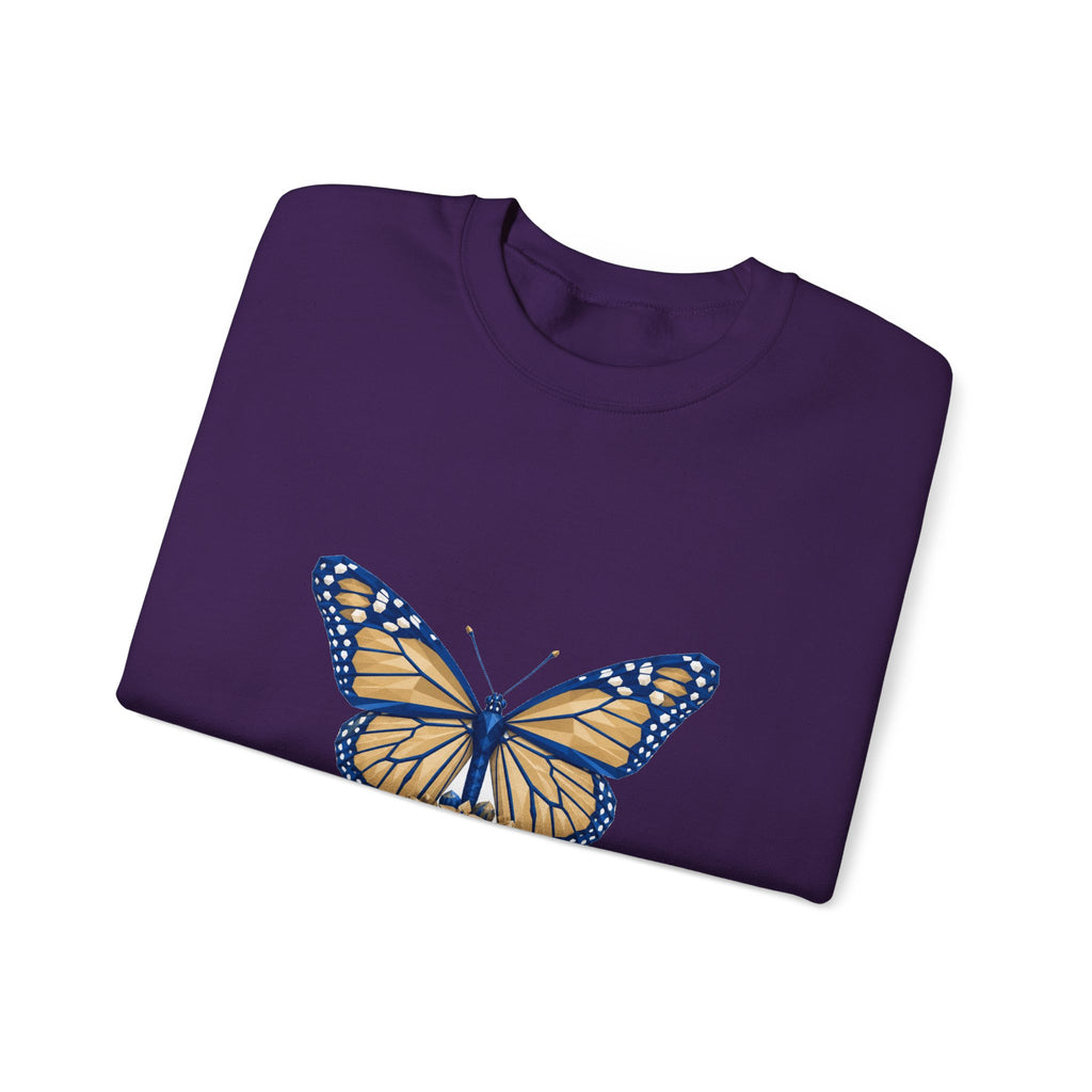 Matching Couple Sweatshirt - Butterfly & Moth Matching Couple Crewneck Sweatshirt Geometric Art His Hers Couple Gift - Design A