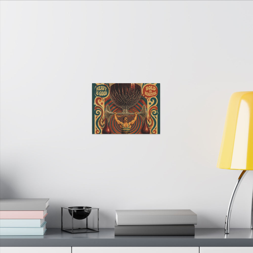 Wine Glass Strongman Wall Art Canvas 16×20 Psychedelic Cafe Decor Maximalist Print
