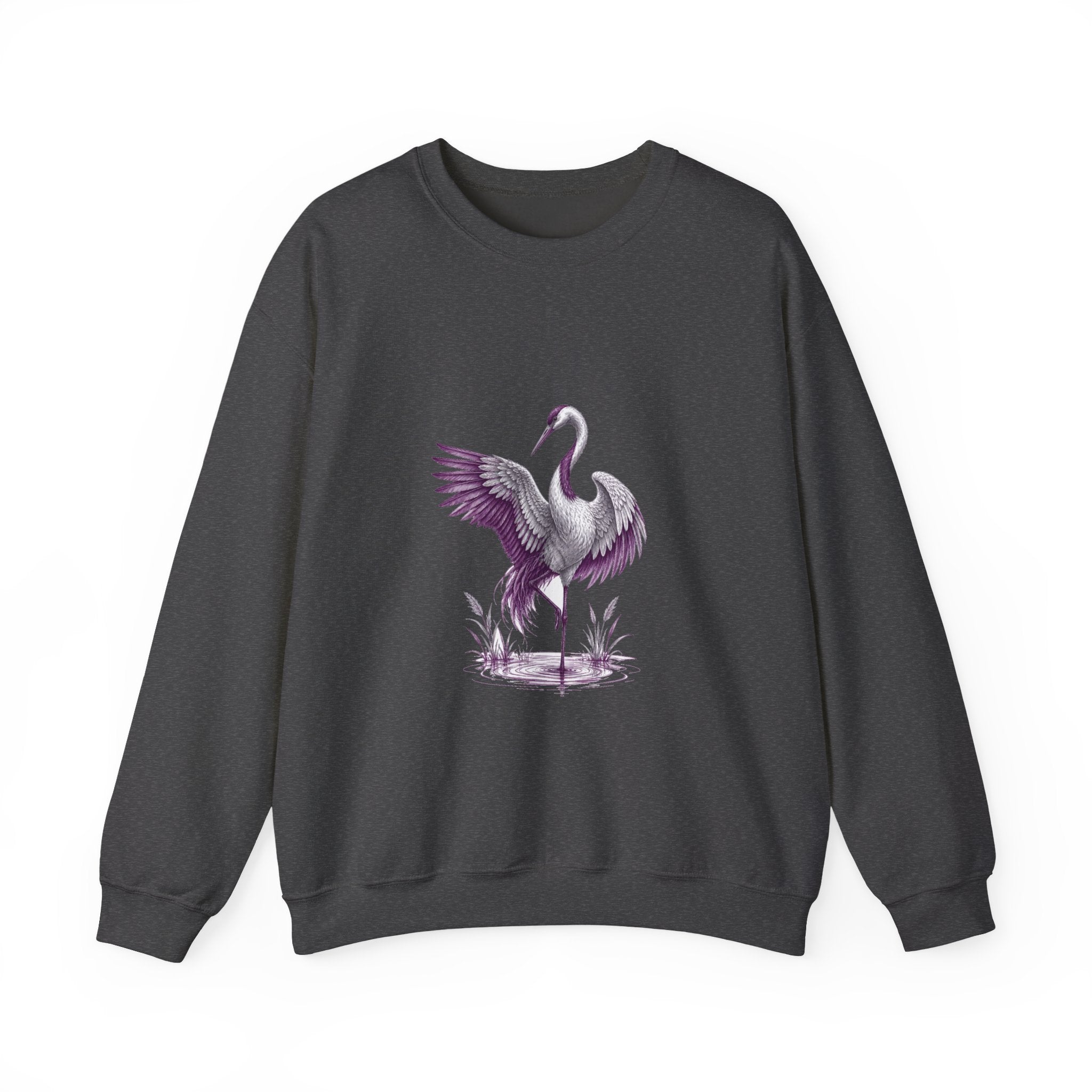 Matching Couple Sweatshirt - Tiger & Crane Matching Couple Crewneck Sweatshirt Hand-Drawn Art His Hers Best Friend Gift - Design B