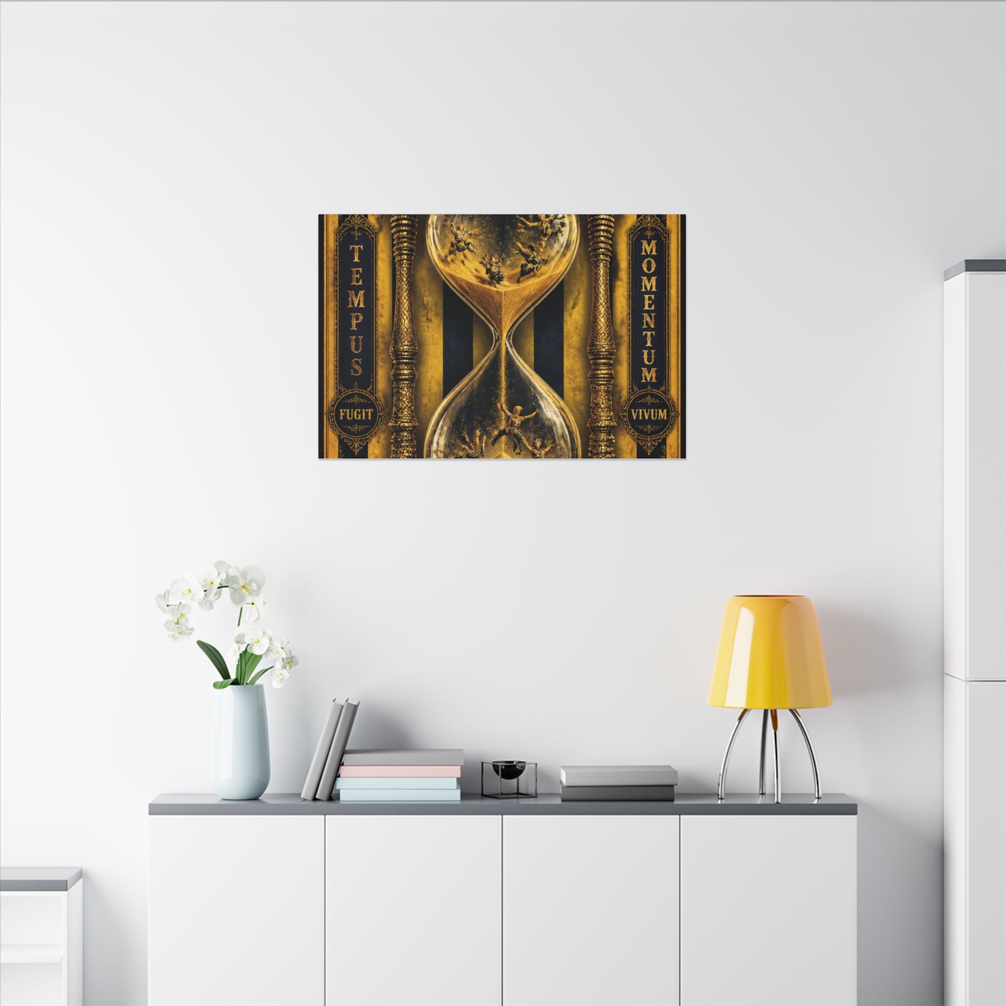 Hourglass Acrobats Wall Art Canvas 16×20 Baroque Home Office Decor Maximalist Print