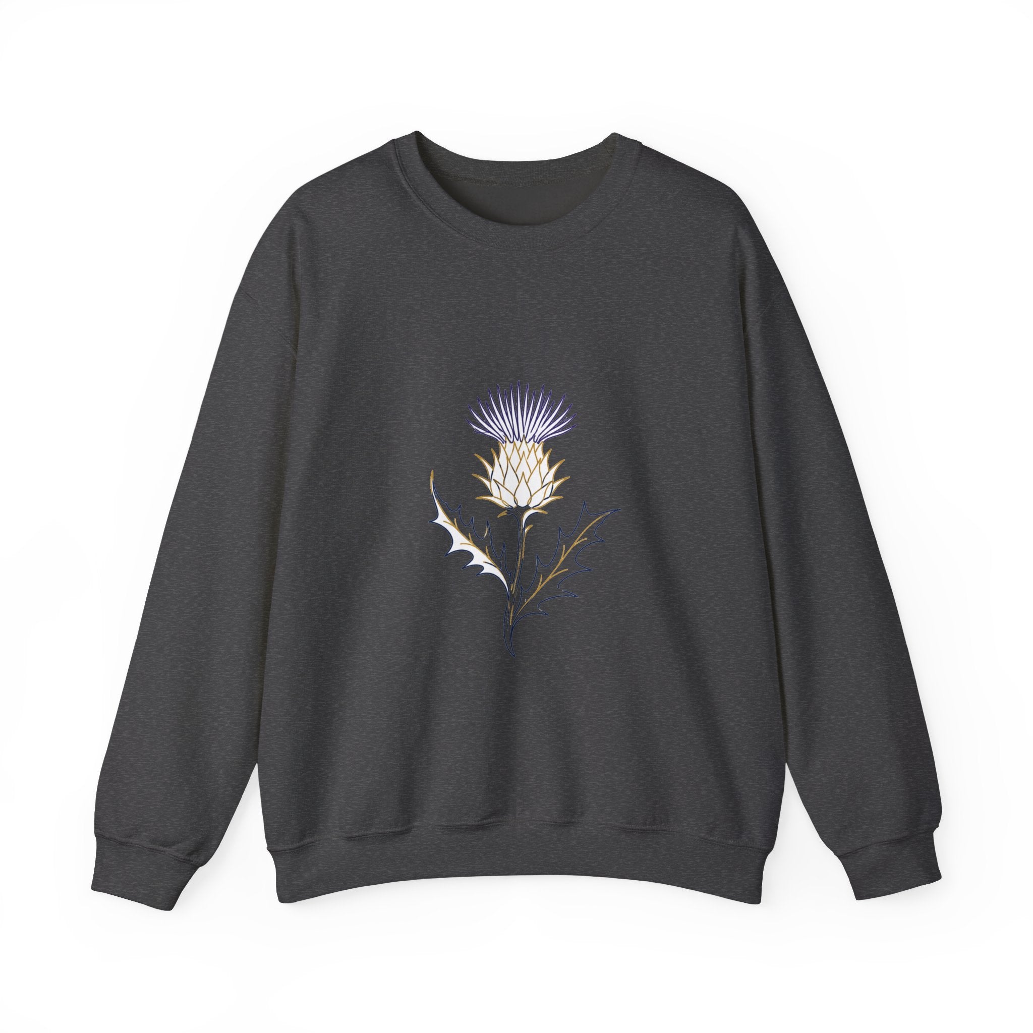 Matching Couple Sweatshirt - Lavender & Thistle Matching Couple Comfort Colors Crew Minimalist Art His Hers Christmas Gift - Design B