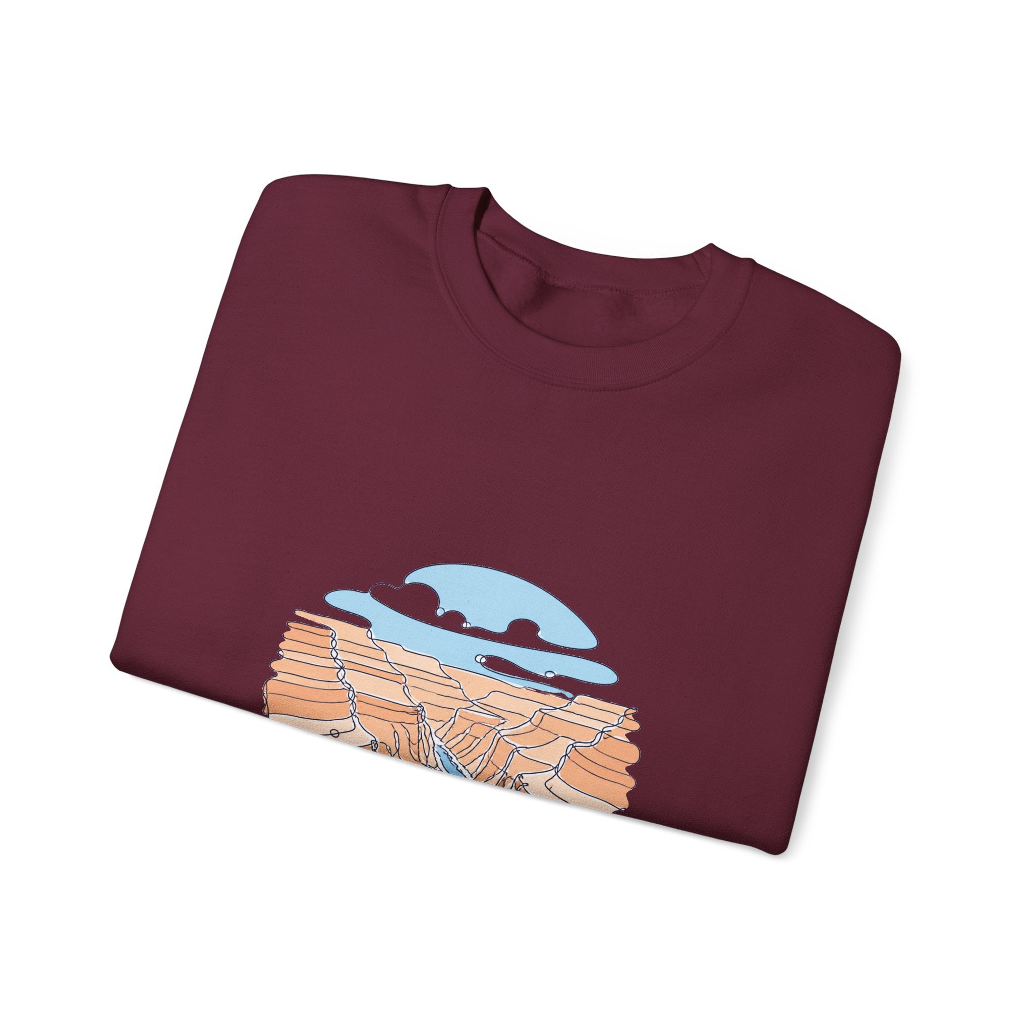Matching Couple Sweatshirt - Lavender Fields & Canyon Matching Couple Comfort Colors Crew Minimalist Art His Hers Christmas Gift - Design B