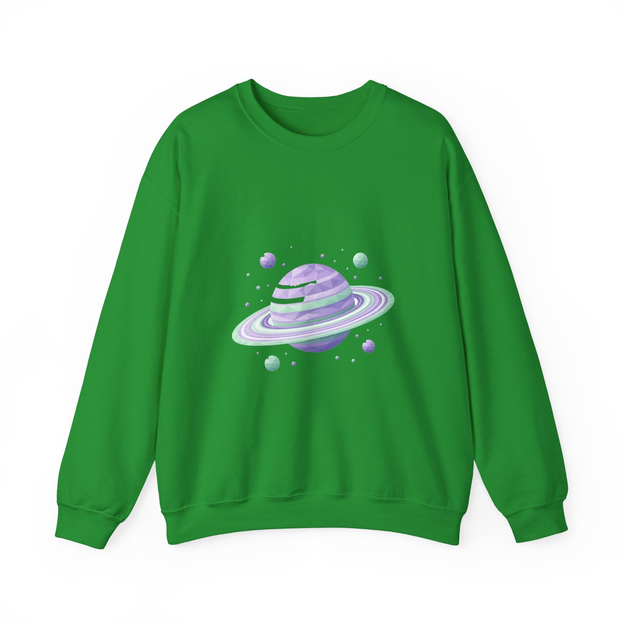 Matching Couple Sweatshirt - Saturn & Jupiter Matching Couple Crewneck Sweatshirt Geometric Art His Hers Couple Gift - Design A