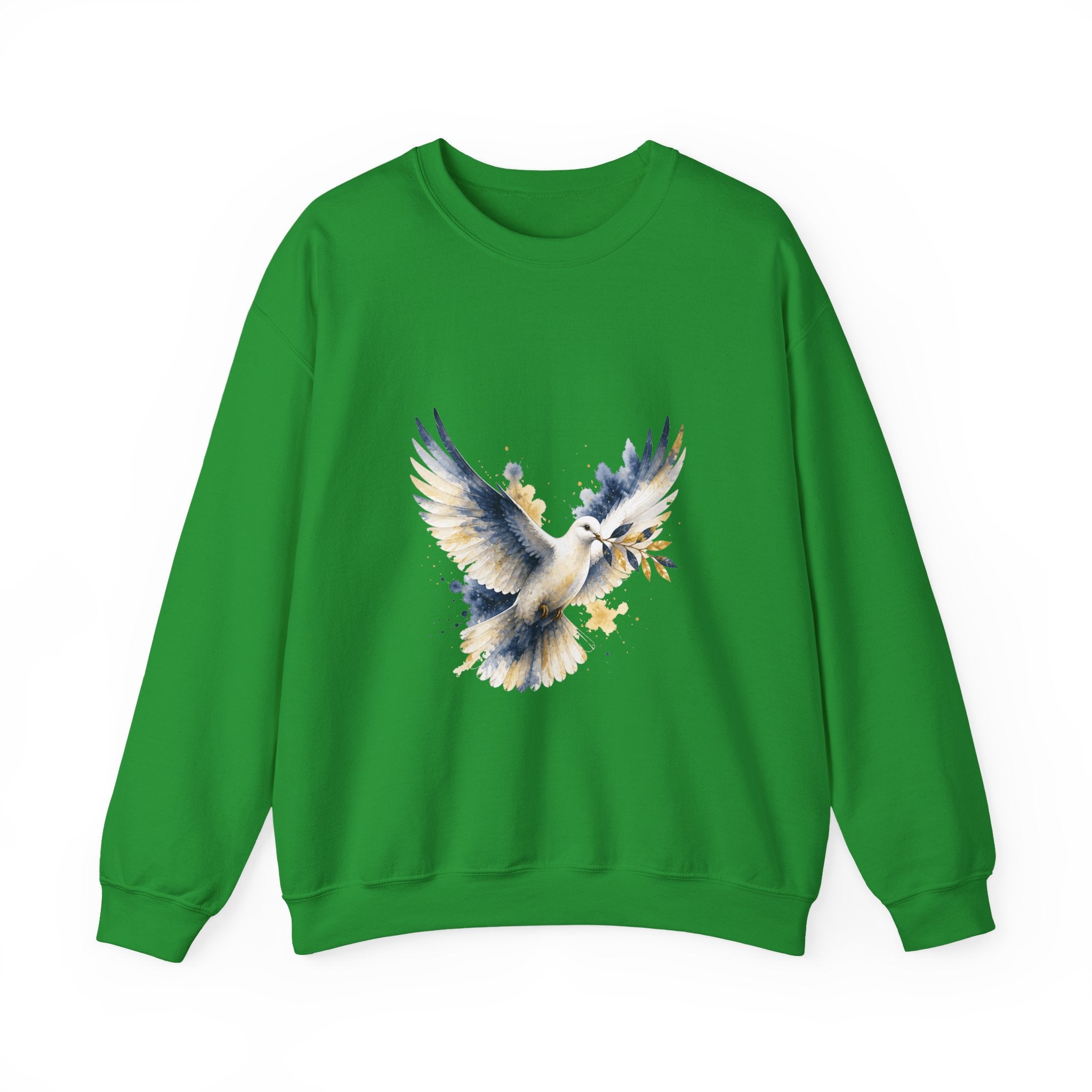 Matching Couple Sweatshirt - Wolf & Dove Matching Couple Comfort Colors Crew Watercolor Art His Hers Birthday Gift - Design B