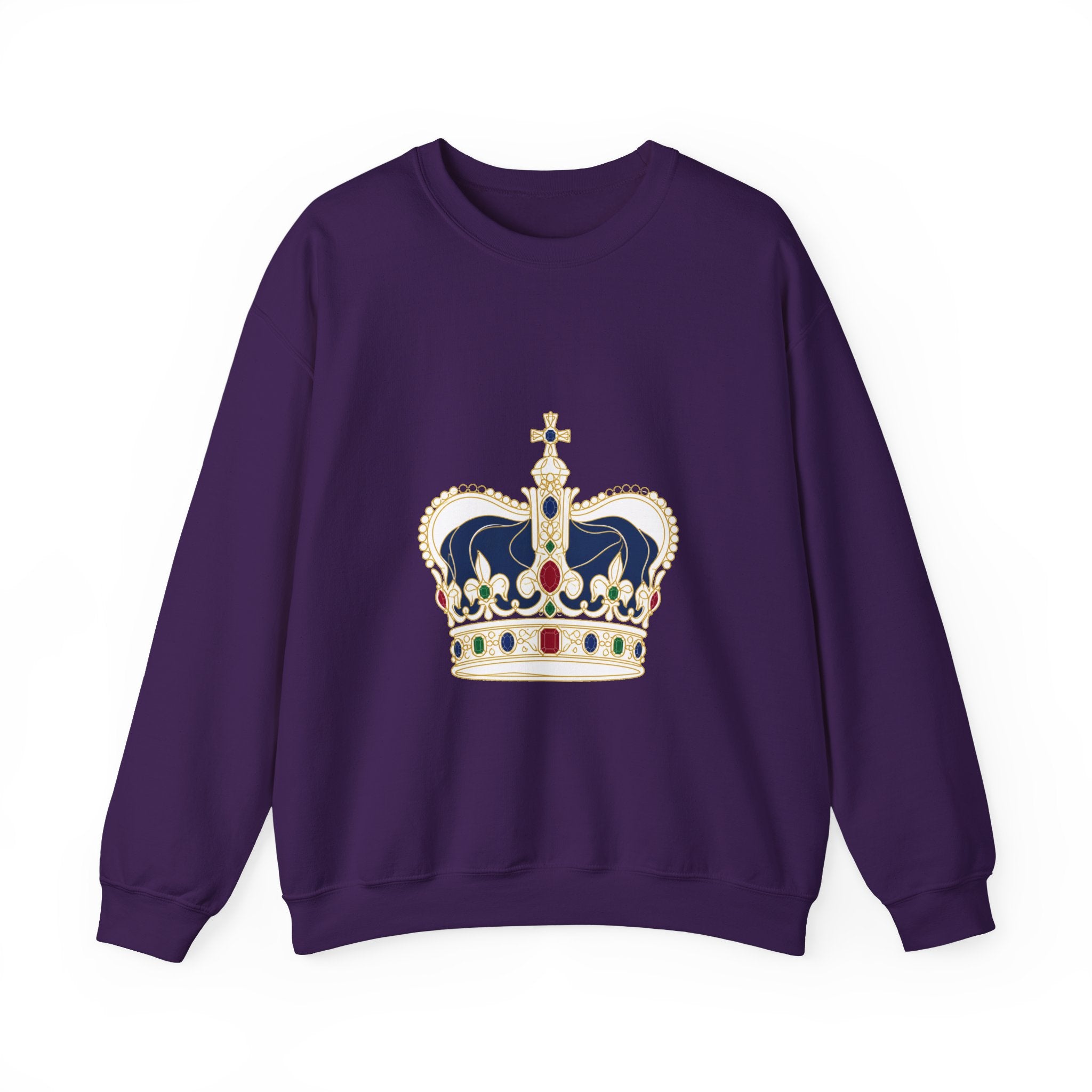 Matching Couple Sweatshirt - Crown & Shield Matching Couple Crewneck Sweatshirt Minimalist Art His Hers Valentine Gift - Design A