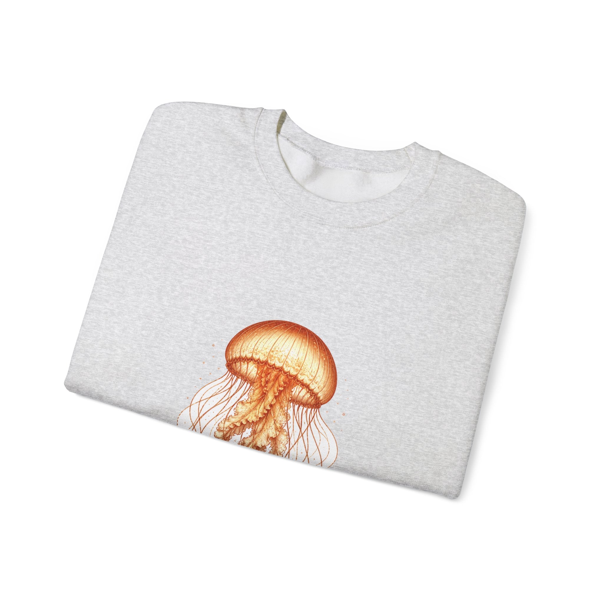 Matching Couple Sweatshirt - Octopus & Jellyfish Matching Couple Comfort Colors Crew Vintage Art His Hers Honeymoon Gift - Design B