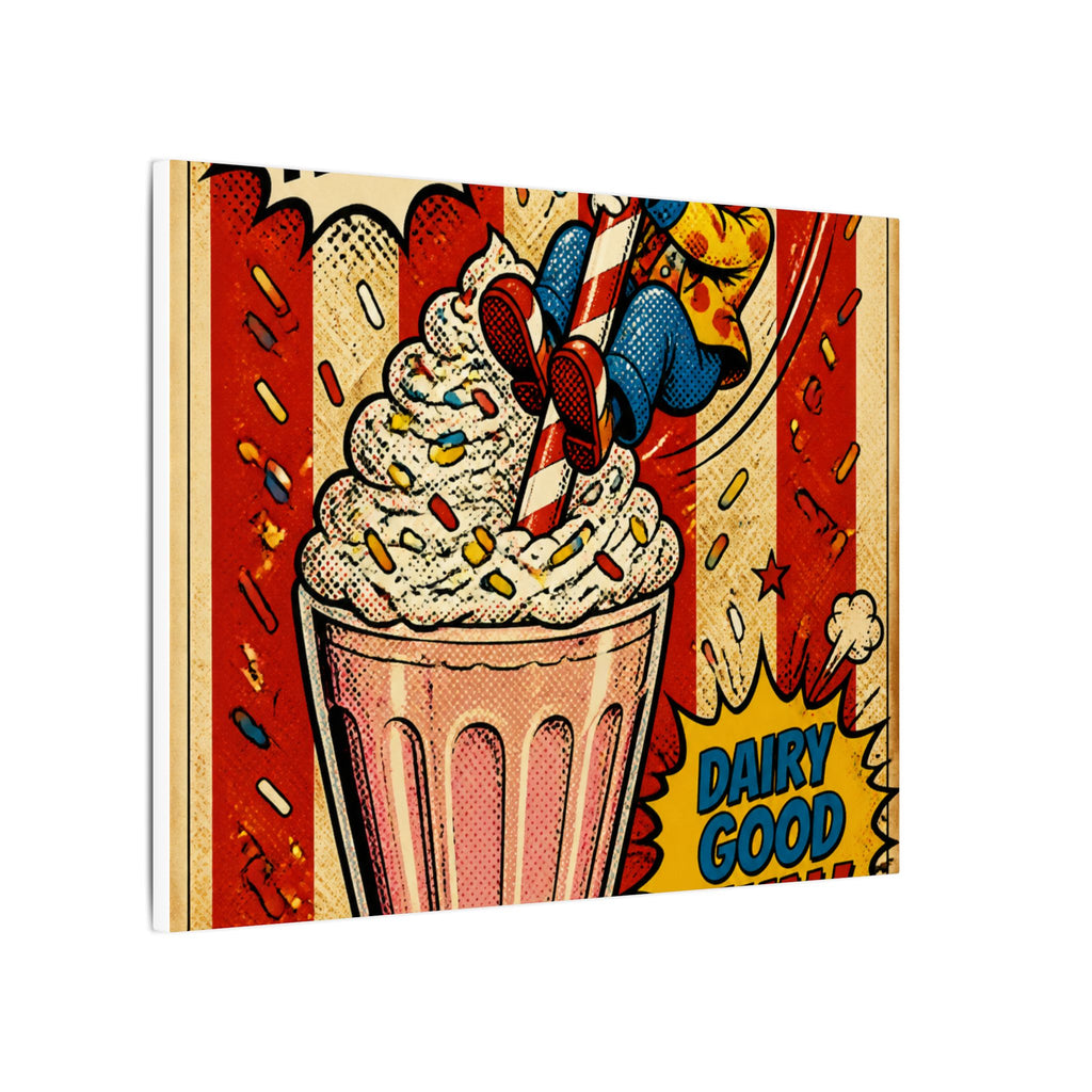 Milkshake Slide Clown Wall Art Canvas 24×36 Pop Art Restaurant Decor Maximalist Print