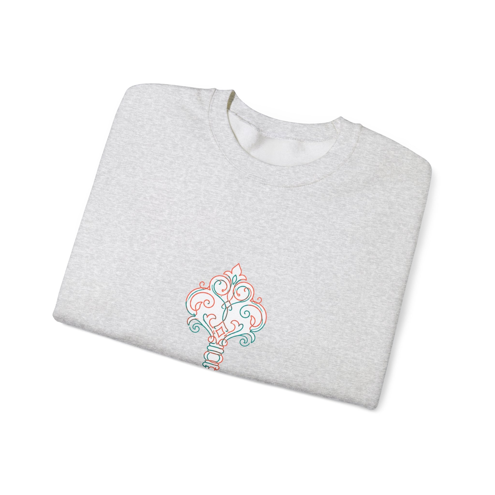 Matching Couple Sweatshirt - Key & Lock Matching Couple Crewneck Sweatshirt Minimalist Art His Hers Valentine Gift - Design A