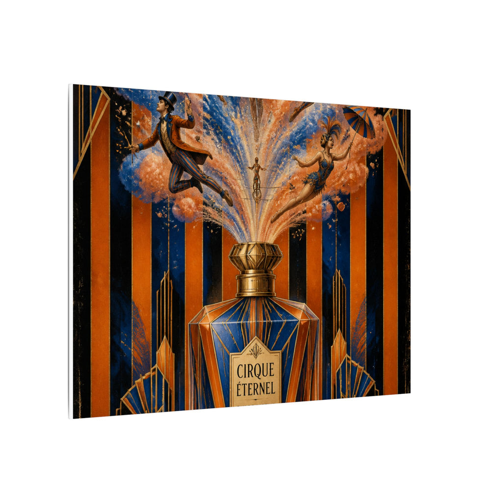 Perfume Bottle Fountain Wall Art Canvas 24×36 Art Deco Bar Area Decor Maximalist Print