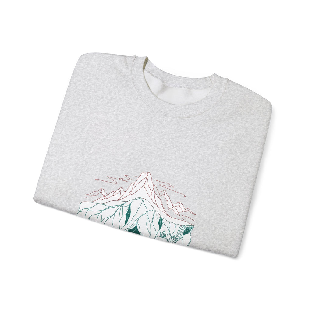 Matching Couple Sweatshirt - Volcano & Glacier Matching Couple Comfort Colors Crew Minimalist Art His Hers Christmas Gift - Design B