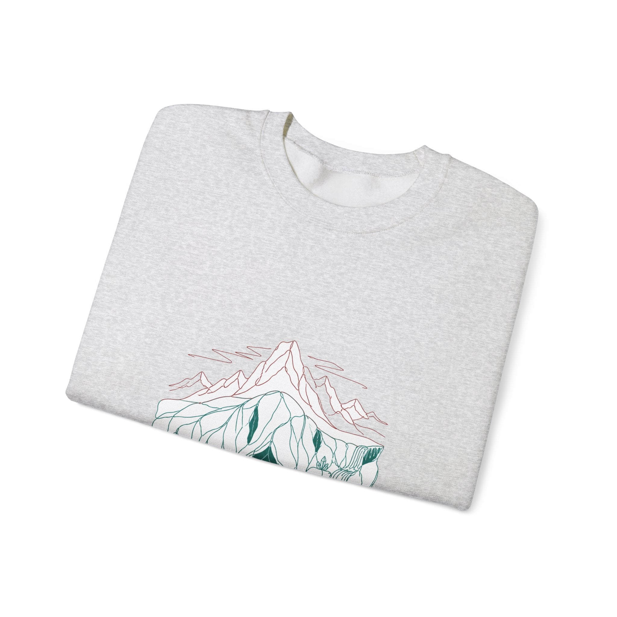Matching Couple Sweatshirt - Volcano & Glacier Matching Couple Comfort Colors Crew Minimalist Art His Hers Christmas Gift - Design B