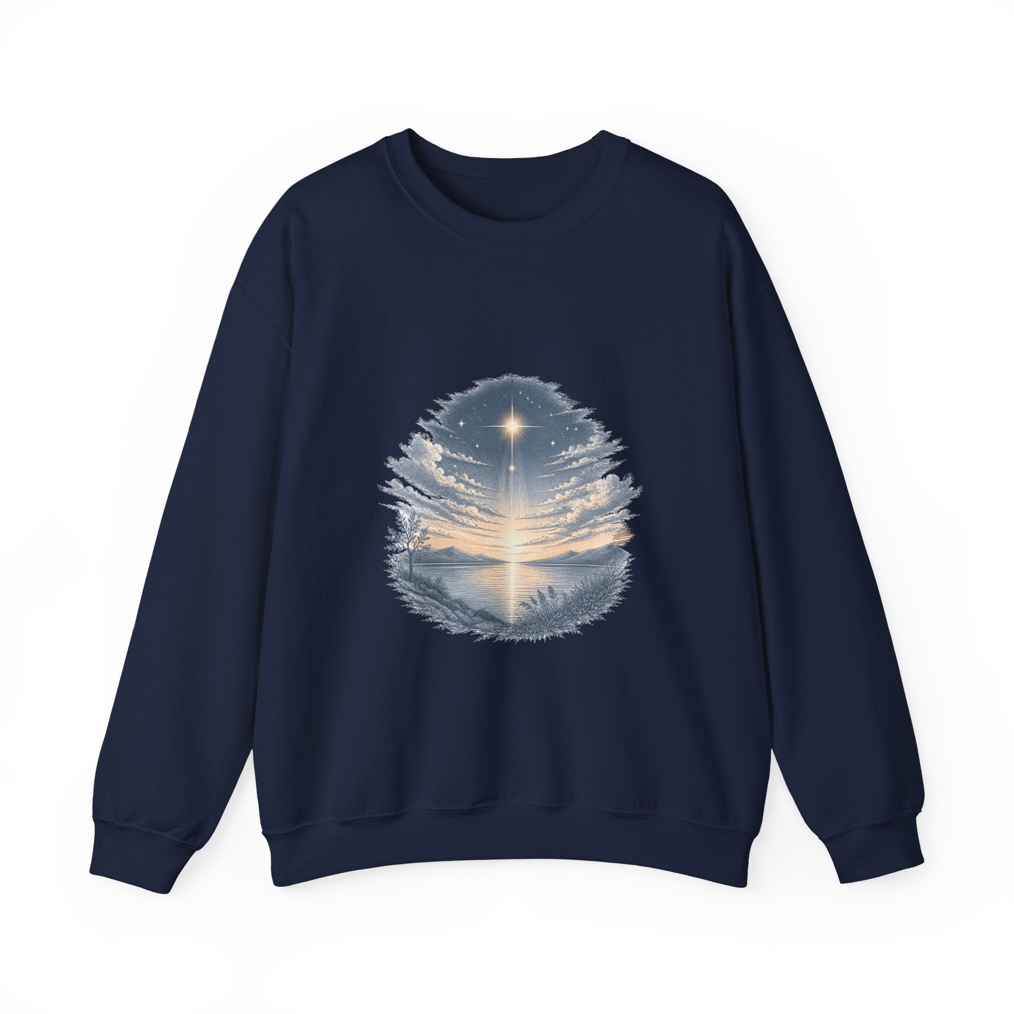 Matching Couple Sweatshirt - Evening & Morning Star Matching Couple Crewneck Sweatshirt Hand-Drawn Art His Hers Best Friend Gift - Design A