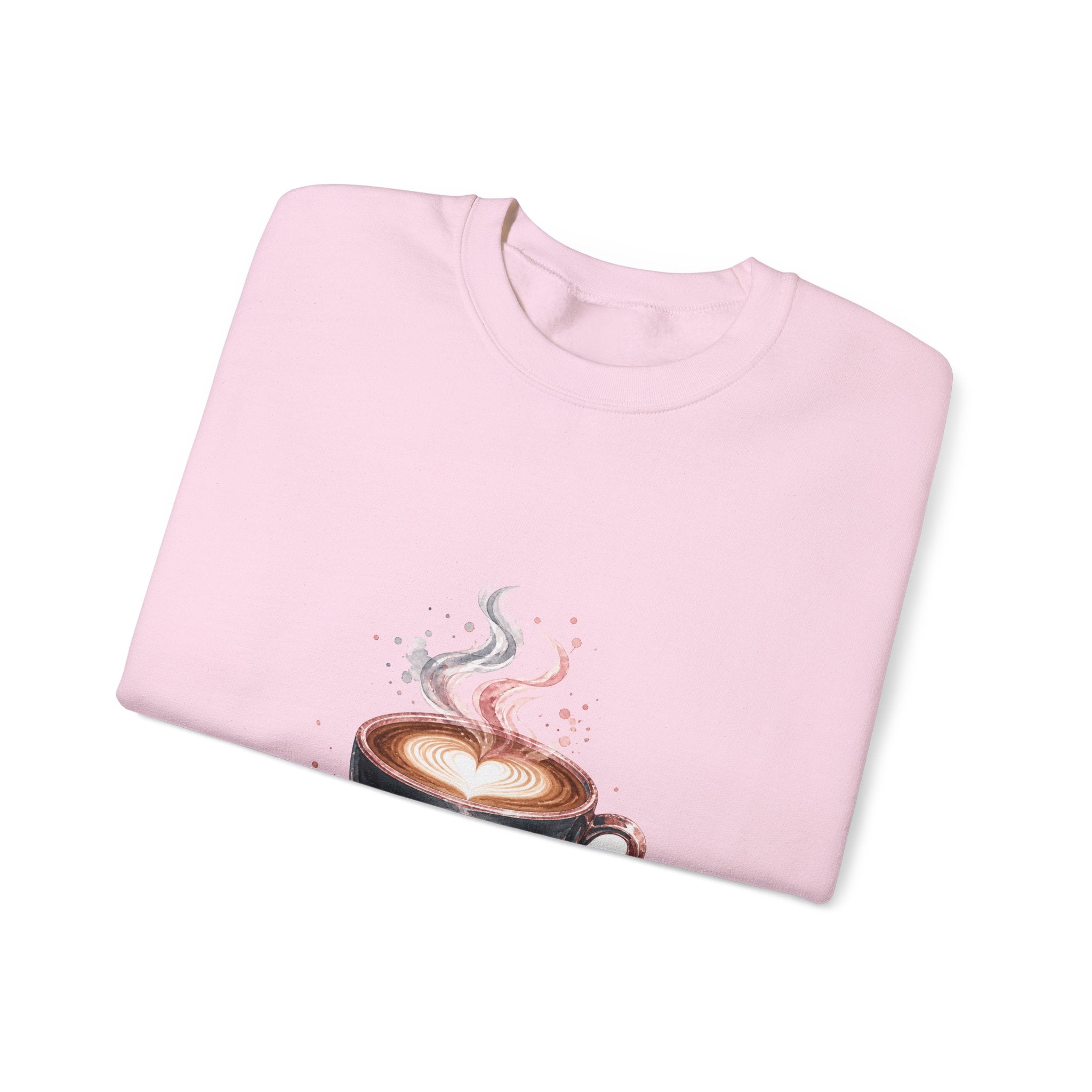 Matching Couple Sweatshirt - Coffee & Tea Matching Couple Premium Fleece Sweatshirt Watercolor Art His Hers Birthday Gift - Design A