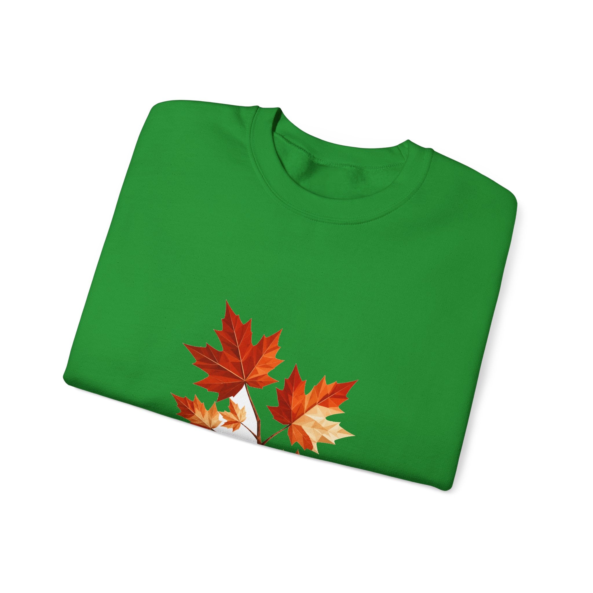 Matching Couple Sweatshirt - Cherry Blossom & Maple Leaf Matching Couple Comfort Colors Crew Geometric Art His Hers Love Gift - Design B
