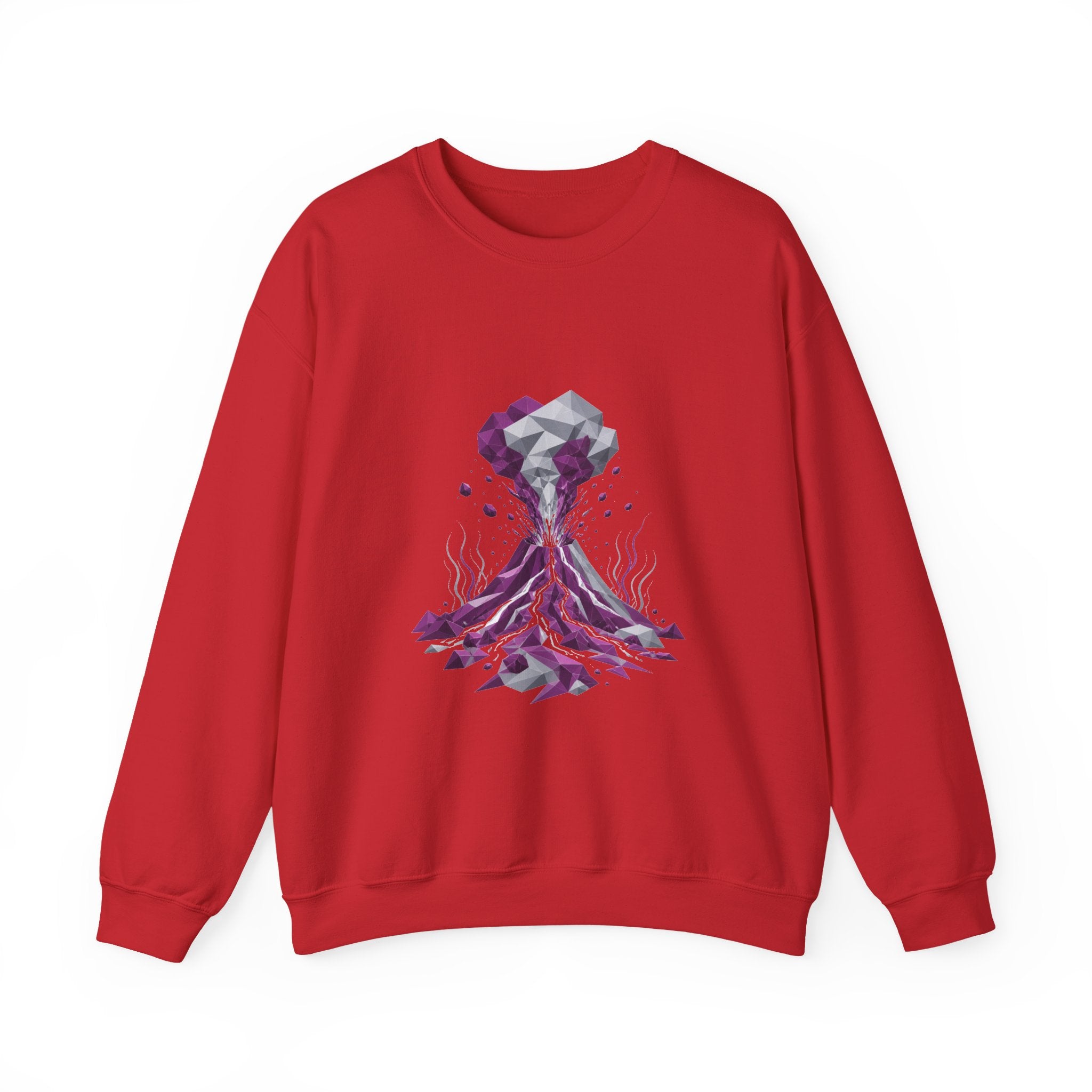 Matching Couple Sweatshirt - Volcano & Glacier Matching Couple Comfort Colors Crew Geometric Art His Hers Love Gift - Design A
