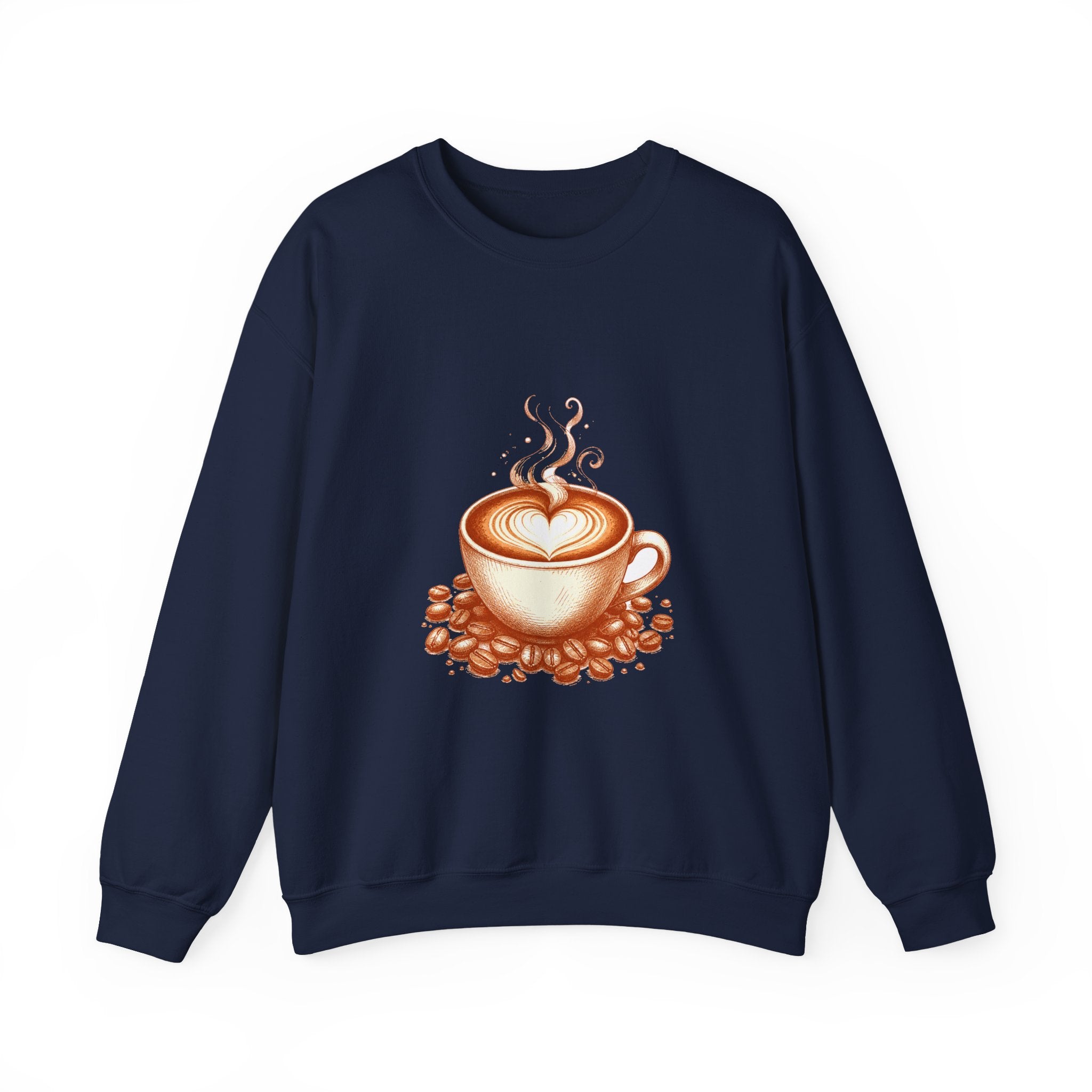 Matching Couple Sweatshirt - Coffee & Tea Matching Couple Crewneck Sweatshirt Hand-Drawn Art His Hers Best Friend Gift - Design A