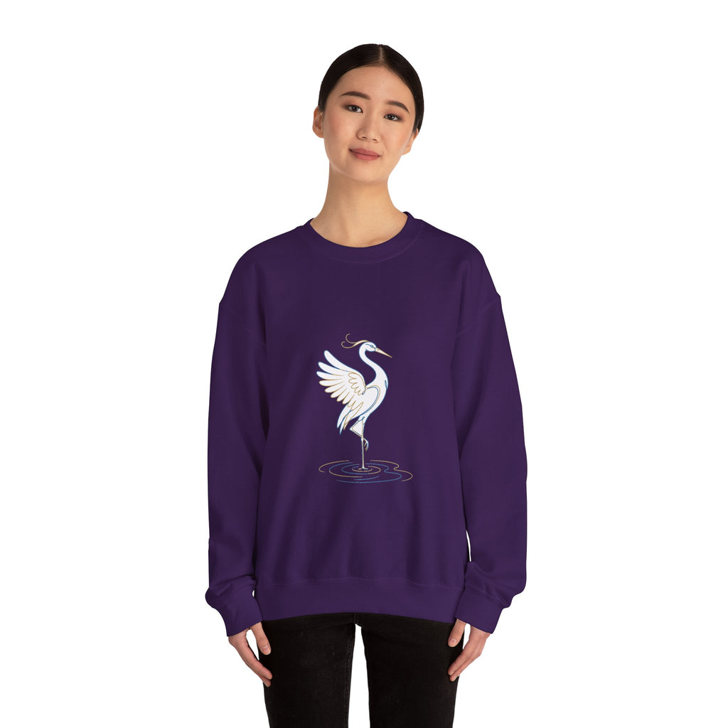 Matching Couple Sweatshirt - Tiger & Crane Matching Couple Comfort Colors Crew Minimalist Art His Hers Christmas Gift - Design B