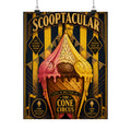 Ice Cream Cone Circus Tent Wall Art Poster 18×24 Art Deco Entryway Decor Maximalist Print
