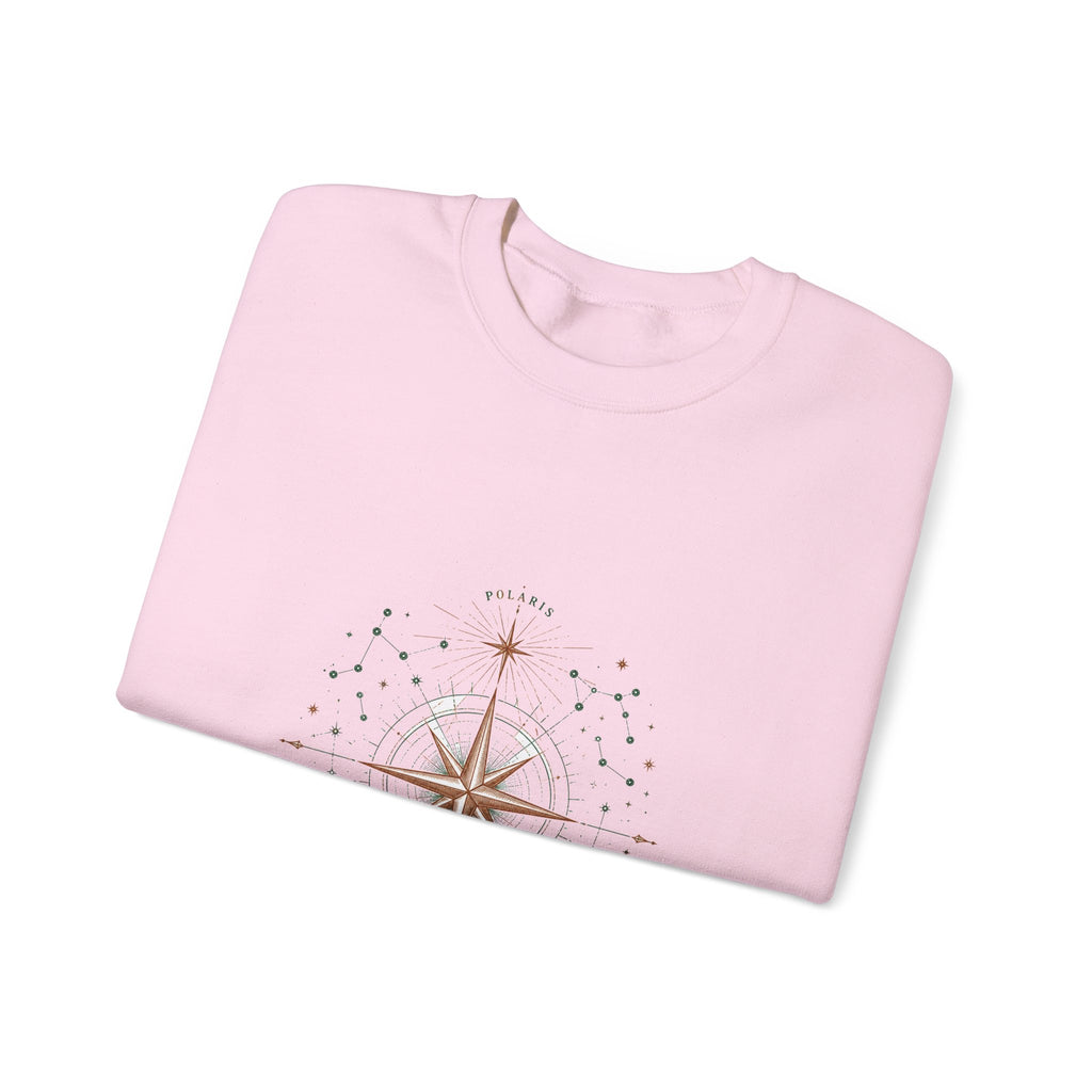 Matching Couple Sweatshirt - Shooting Star & North Star Matching Couple Comfort Colors Crew Hand-Drawn Art His Hers Anniversary Gift - Design B
