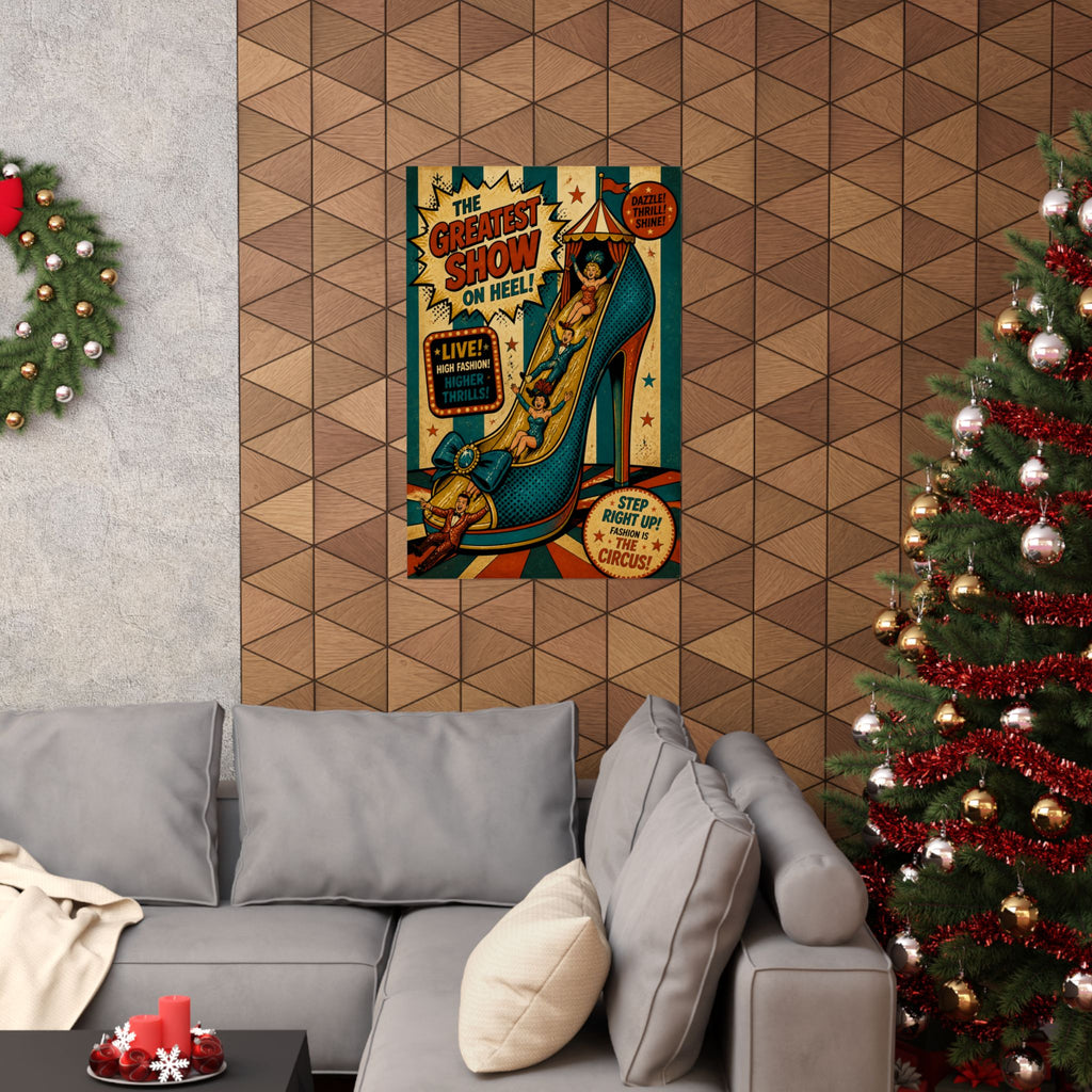High Heel Slide Wall Art Poster 18×24 Pop Art Living Room Decor Maximalist Print