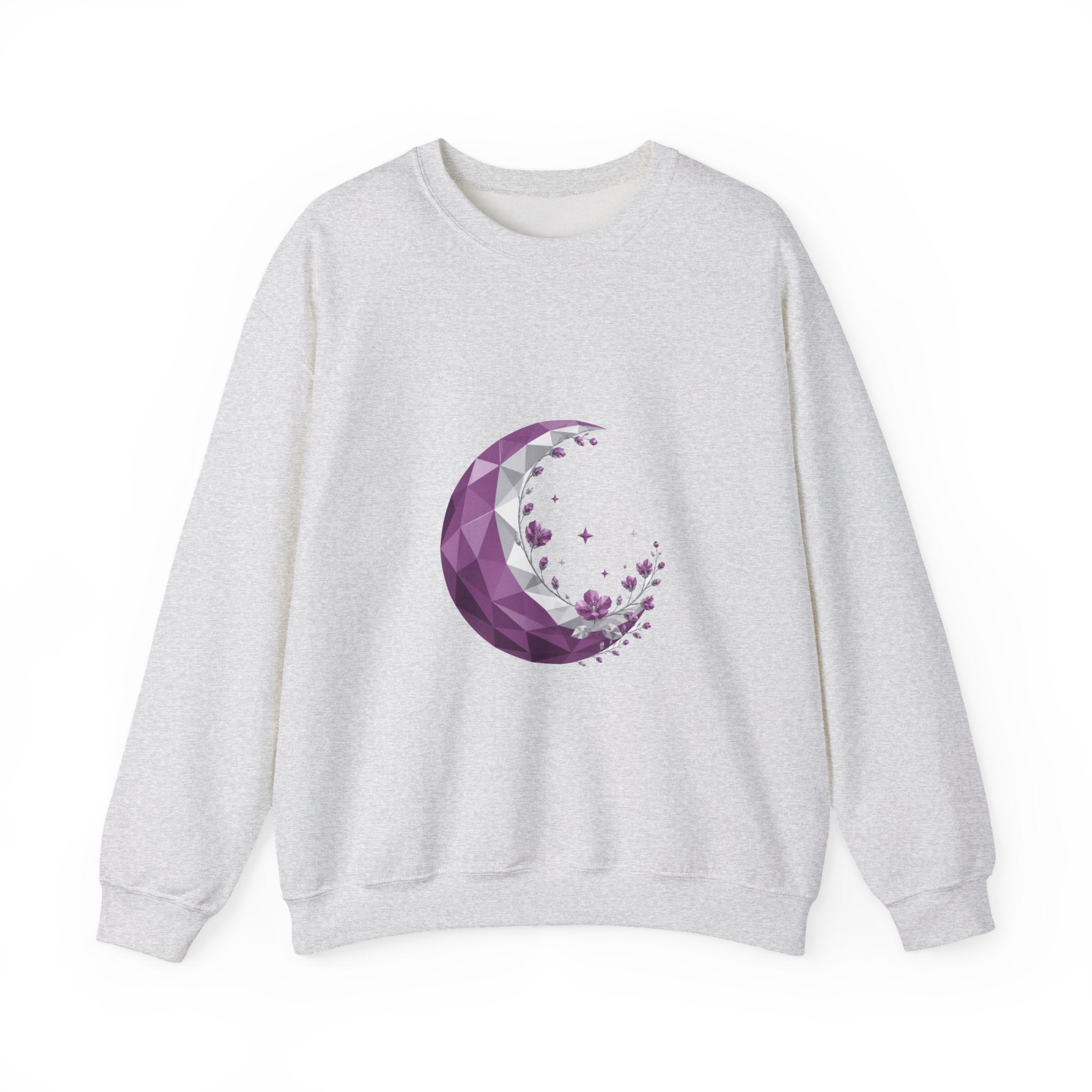 Matching Couple Sweatshirt - Waxing & Waning Moon Matching Couple Premium Fleece Sweatshirt Geometric Art His Hers Love Gift - Design A