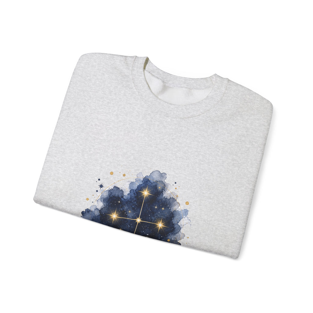 Matching Couple Sweatshirt - Aurora & Southern Cross Matching Couple Crewneck Sweatshirt Watercolor Art His Hers Engagement Gift - Design B