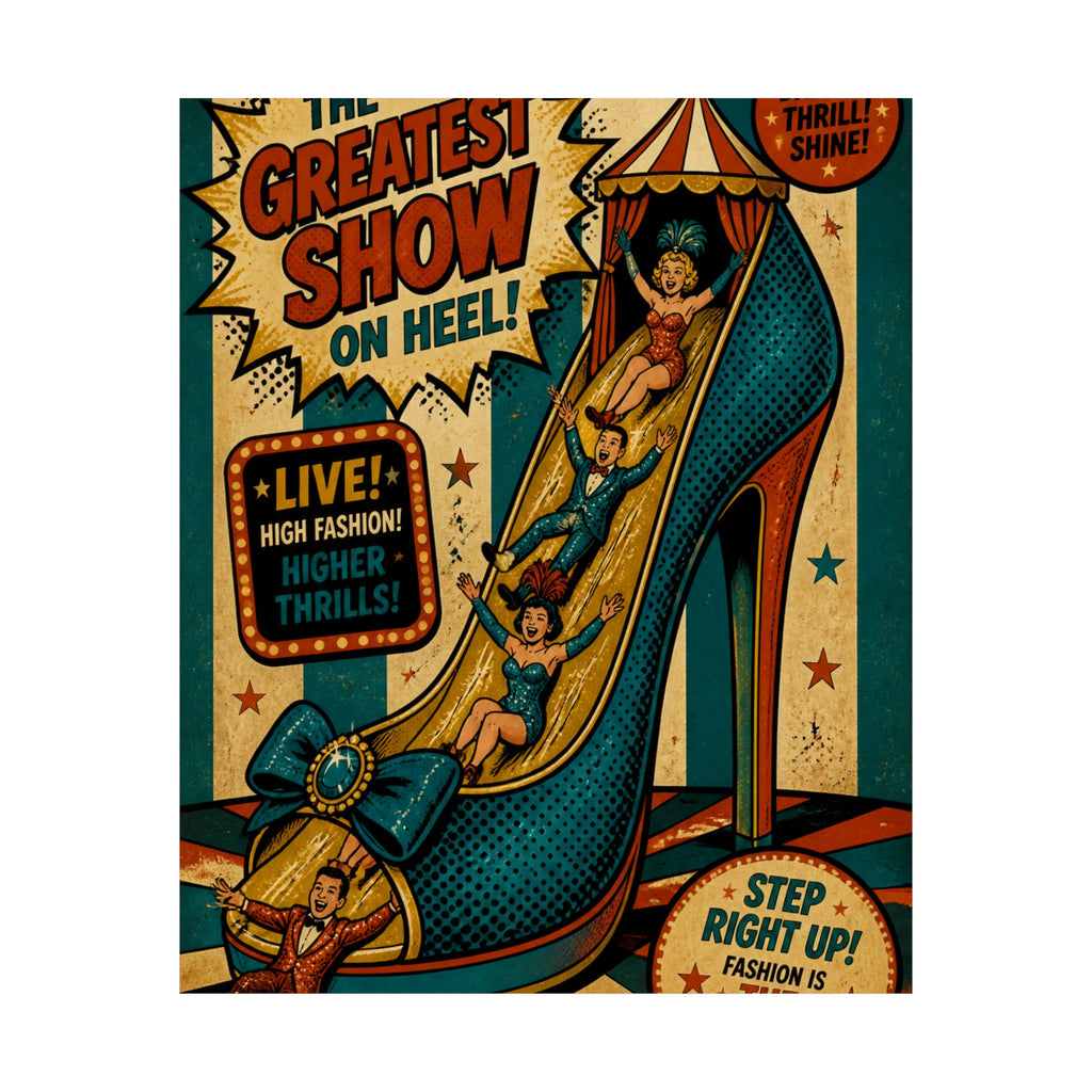 High Heel Slide Wall Art Poster 18×24 Pop Art Living Room Decor Maximalist Print