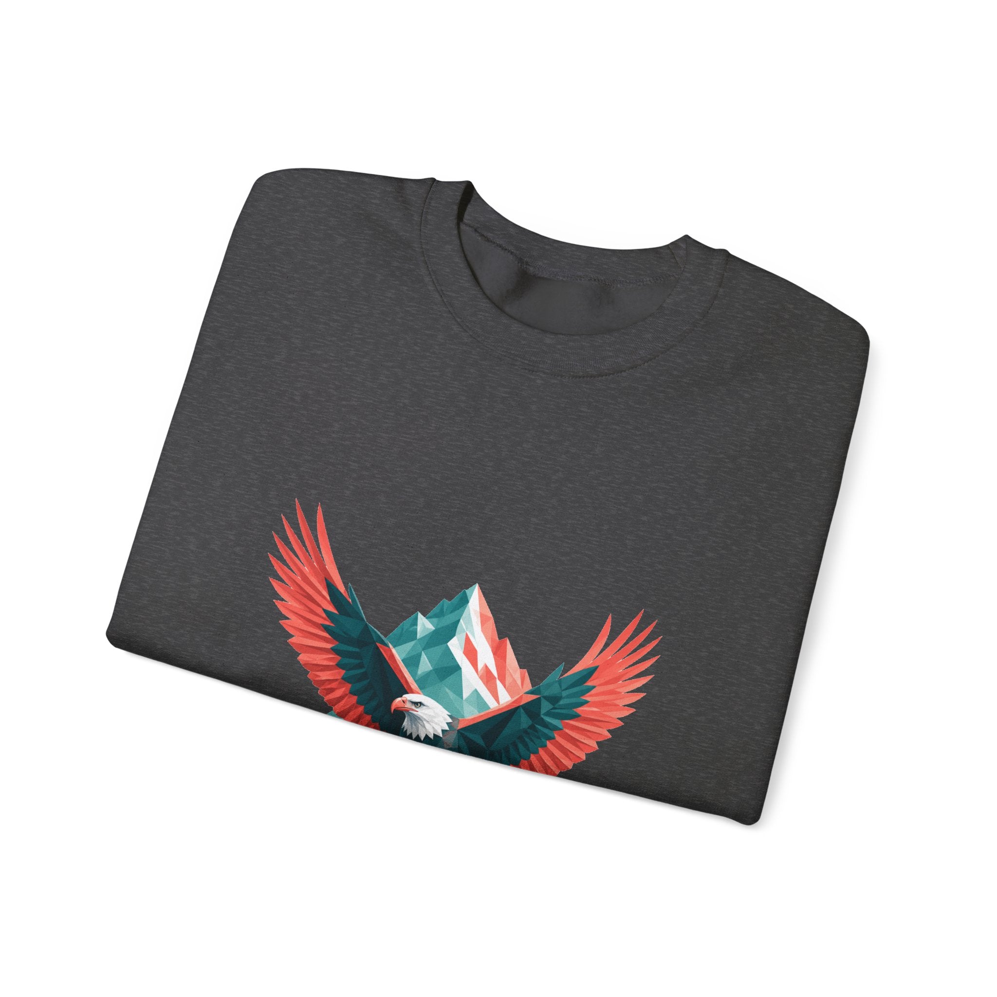 Matching Couple Sweatshirt - Eagle & Whale Matching Couple Comfort Colors Crew Geometric Art His Hers Love Gift - Design A