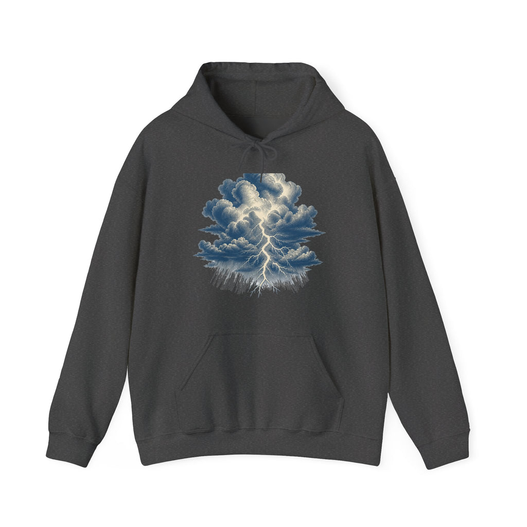 Matching Couple Sweatshirt - Storm & Rainbow Matching Couple Hooded Sweatshirt Vintage Art His Hers Wedding Gift - Design A