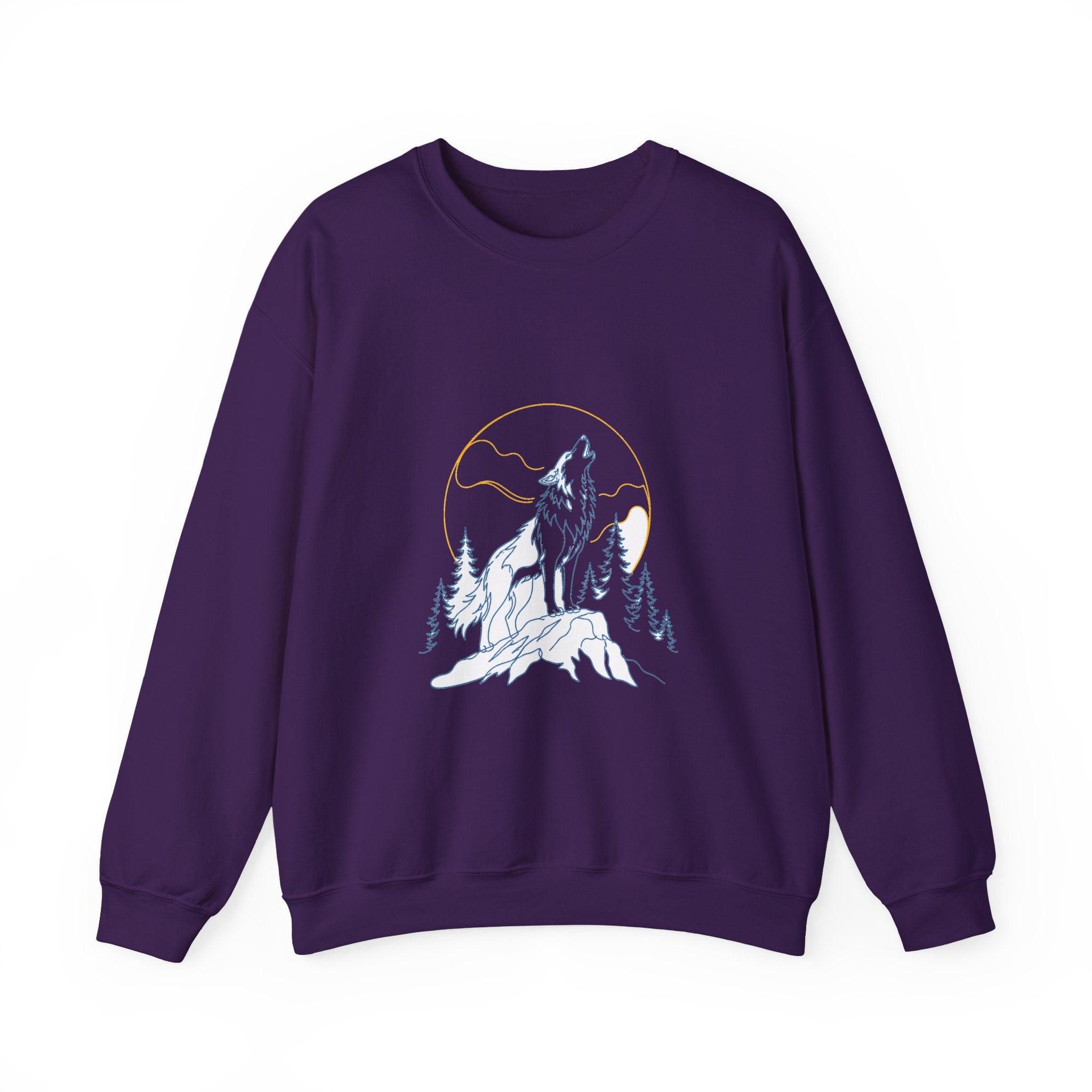 Matching Couple Sweatshirt - Wolf & Dove Matching Couple Crewneck Sweatshirt Minimalist Art His Hers Valentine Gift - Design A