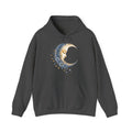 Matching Couple Sweatshirt - Waxing & Waning Moon Matching Couple Hooded Sweatshirt Hand-Drawn Art His Hers Best Friend Gift - Design B