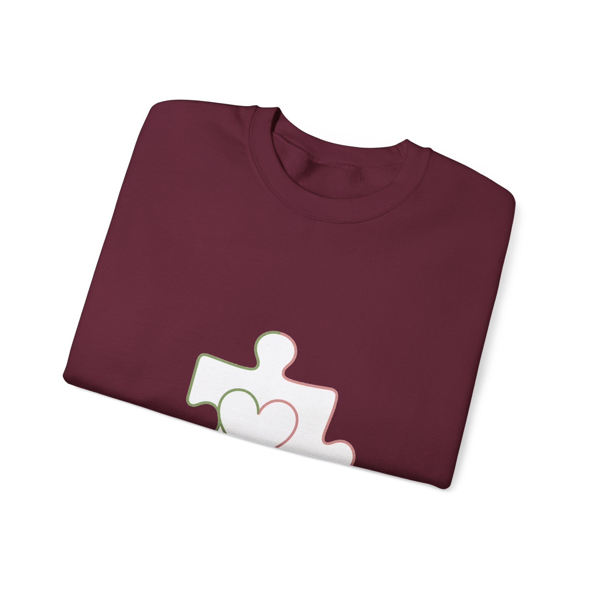 Matching Couple Sweatshirt - Puzzle Pieces Matching Couple Crewneck Sweatshirt Minimalist Art His Hers Valentine Gift - Design B