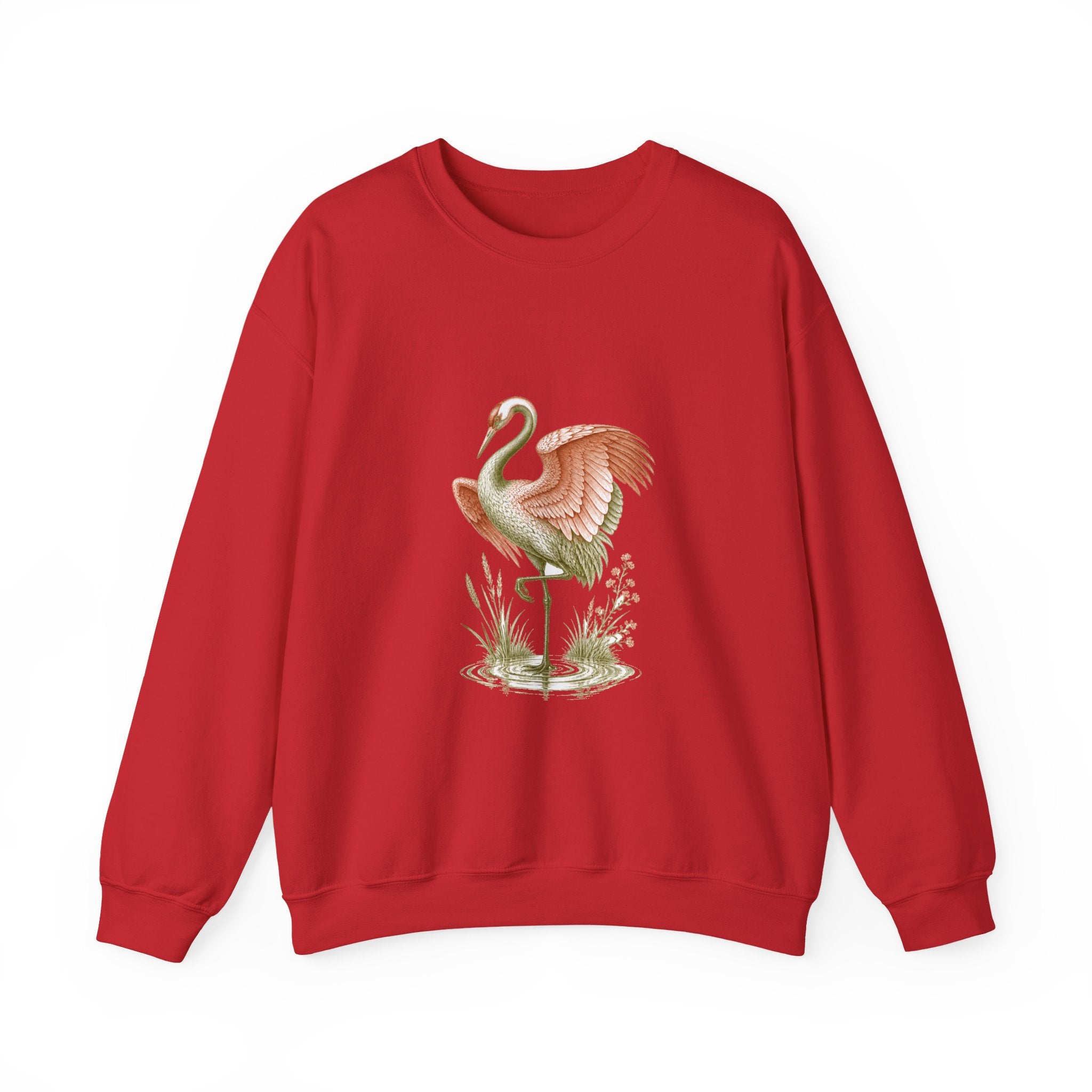 Matching Couple Sweatshirt - Tiger & Crane Matching Couple Premium Fleece Sweatshirt Vintage Art His Hers Honeymoon Gift - Design B