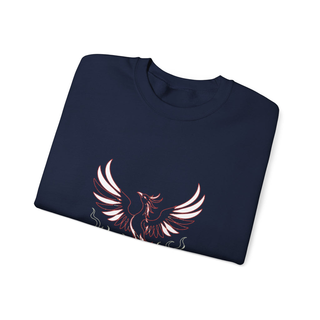 Matching Couple Sweatshirt - Dragon & Phoenix Matching Couple Crewneck Sweatshirt Minimalist Art His Hers Valentine Gift - Design B