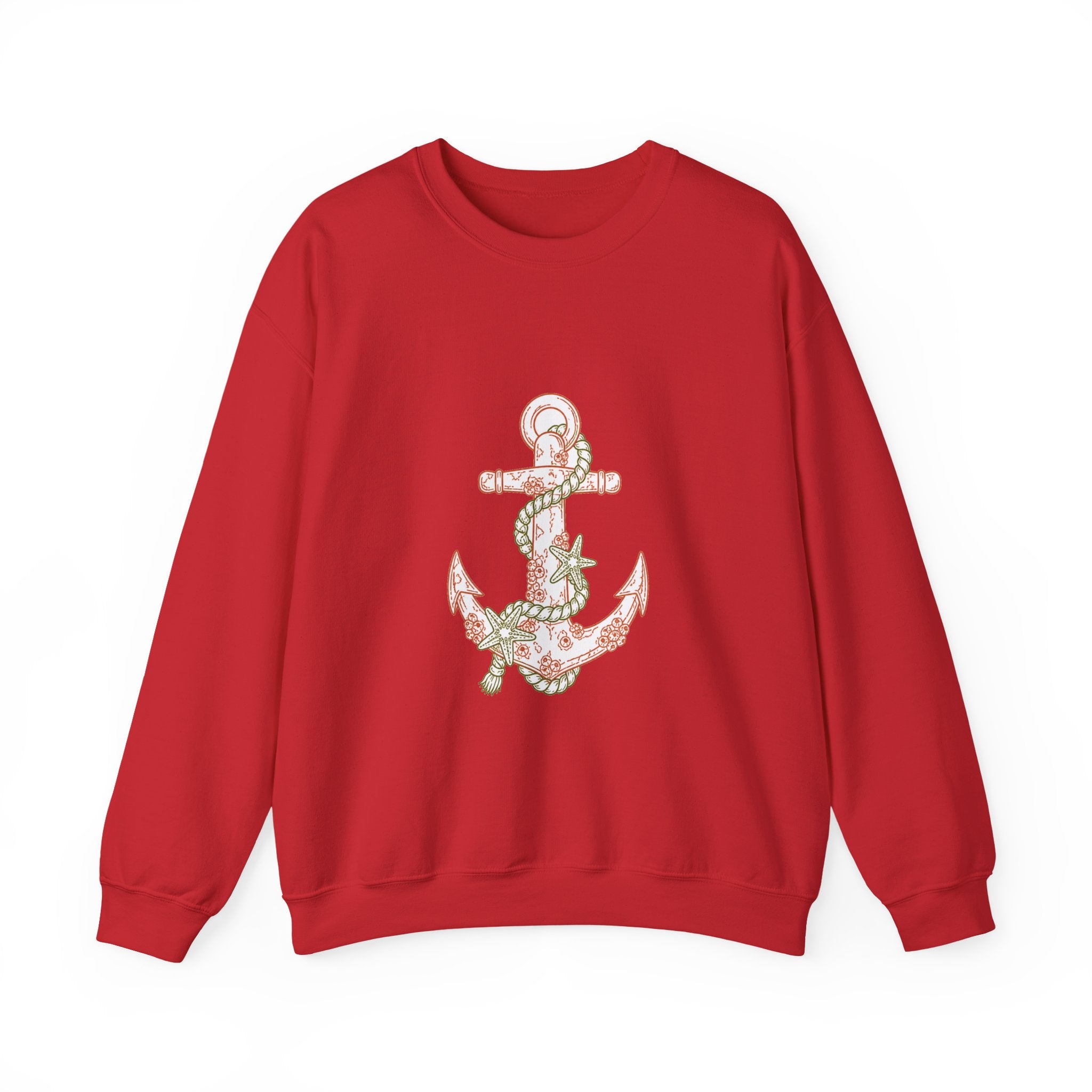 Matching Couple Sweatshirt - Anchor & Sail Matching Couple Crewneck Sweatshirt Minimalist Art His Hers Valentine Gift - Design A