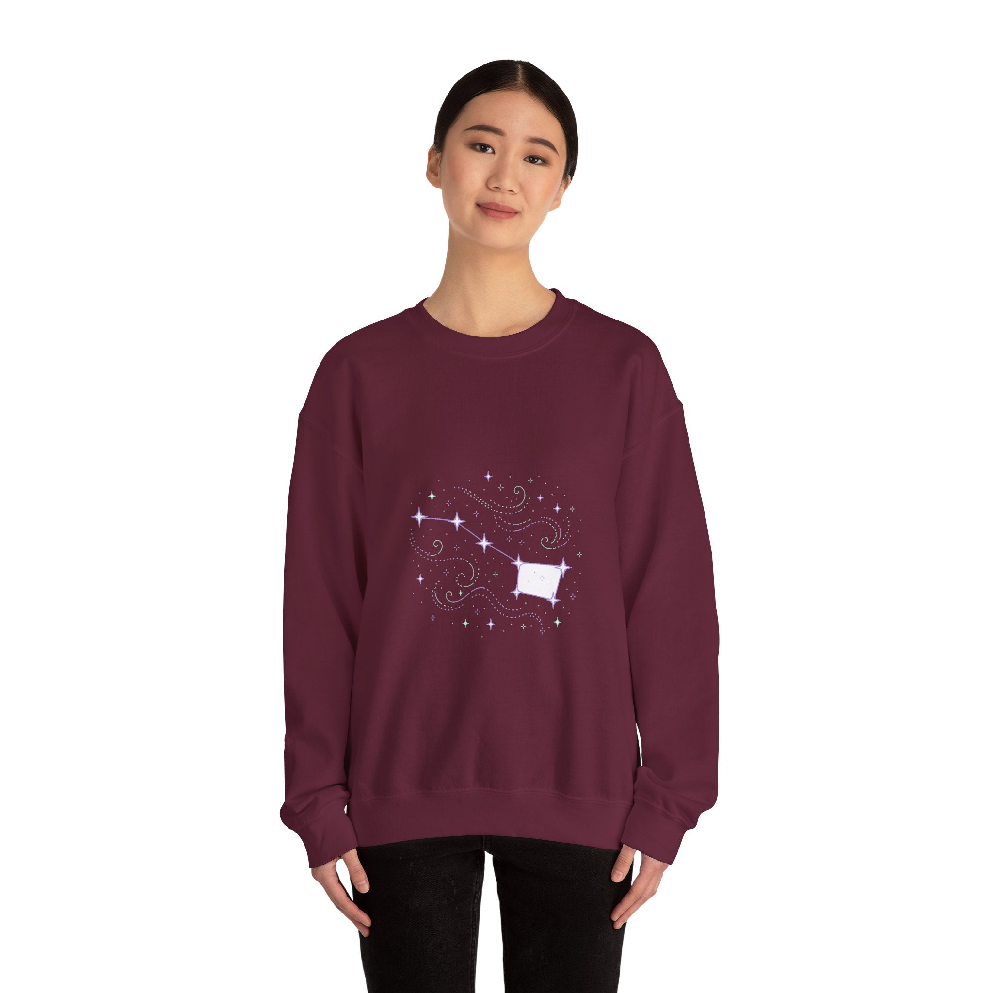 Matching Couple Sweatshirt - Big & Little Dipper Matching Couple Premium Fleece Sweatshirt Minimalist Art His Hers Christmas Gift - Design A
