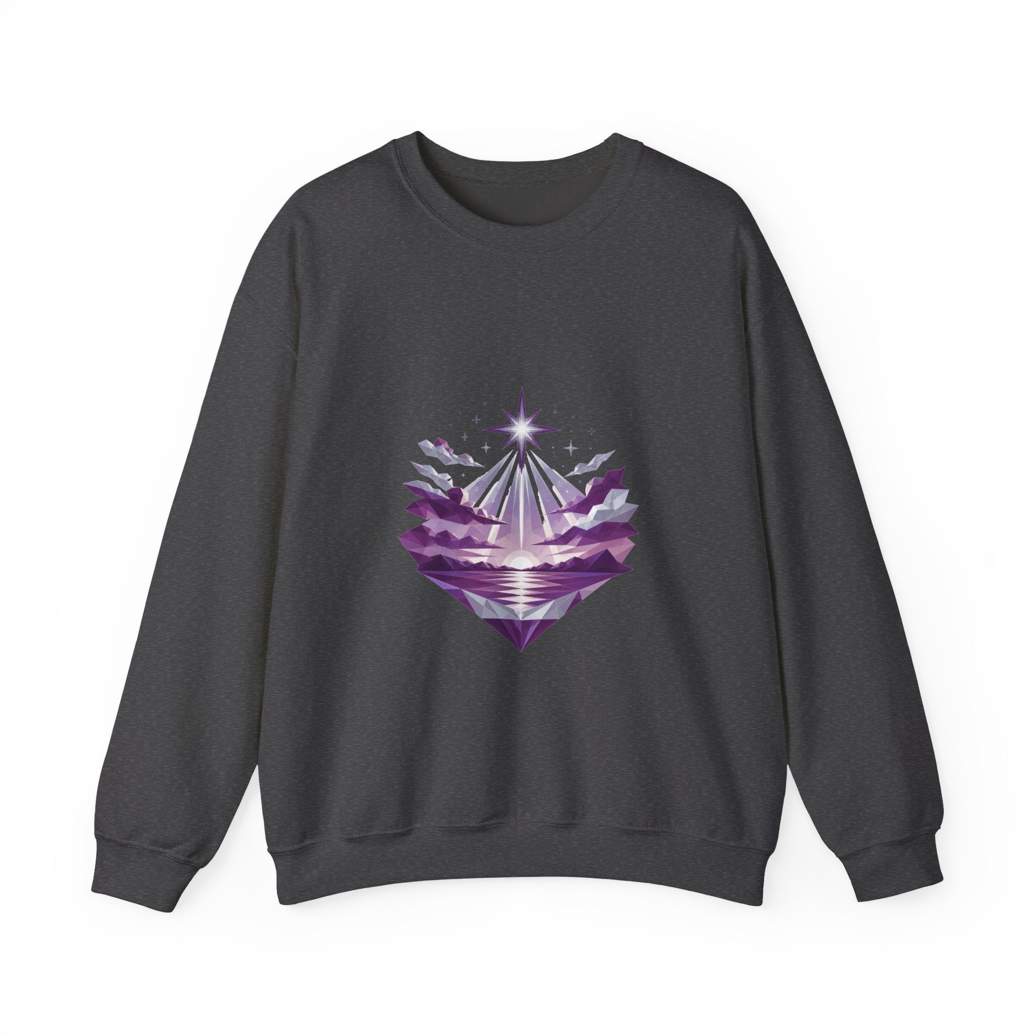 Matching Couple Sweatshirt - Evening & Morning Star Matching Couple Crewneck Sweatshirt Geometric Art His Hers Couple Gift - Design A