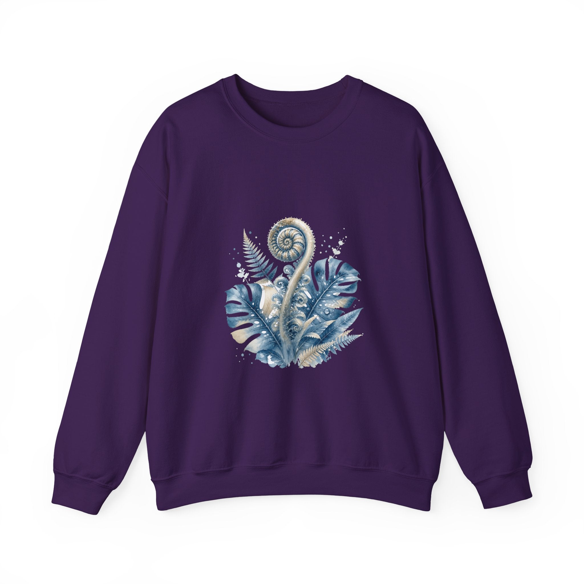 Matching Couple Sweatshirt - Desert & Rainforest Matching Couple Premium Fleece Sweatshirt Watercolor Art His Hers Birthday Gift - Design B