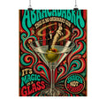 Martini Magician Wall Art Poster 24×36 Psychedelic Dining Room Decor Maximalist Print