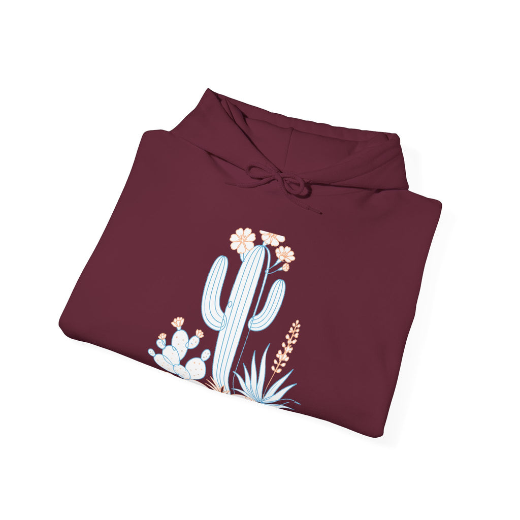 Matching Couple Sweatshirt - Desert & Rainforest Matching Couple Hooded Sweatshirt Minimalist Art His Hers Valentine Gift - Design A