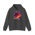 Matching Couple Sweatshirt - Solar & Lunar Eclipse Matching Couple Hooded Sweatshirt Watercolor Art His Hers Engagement Gift - Design B
