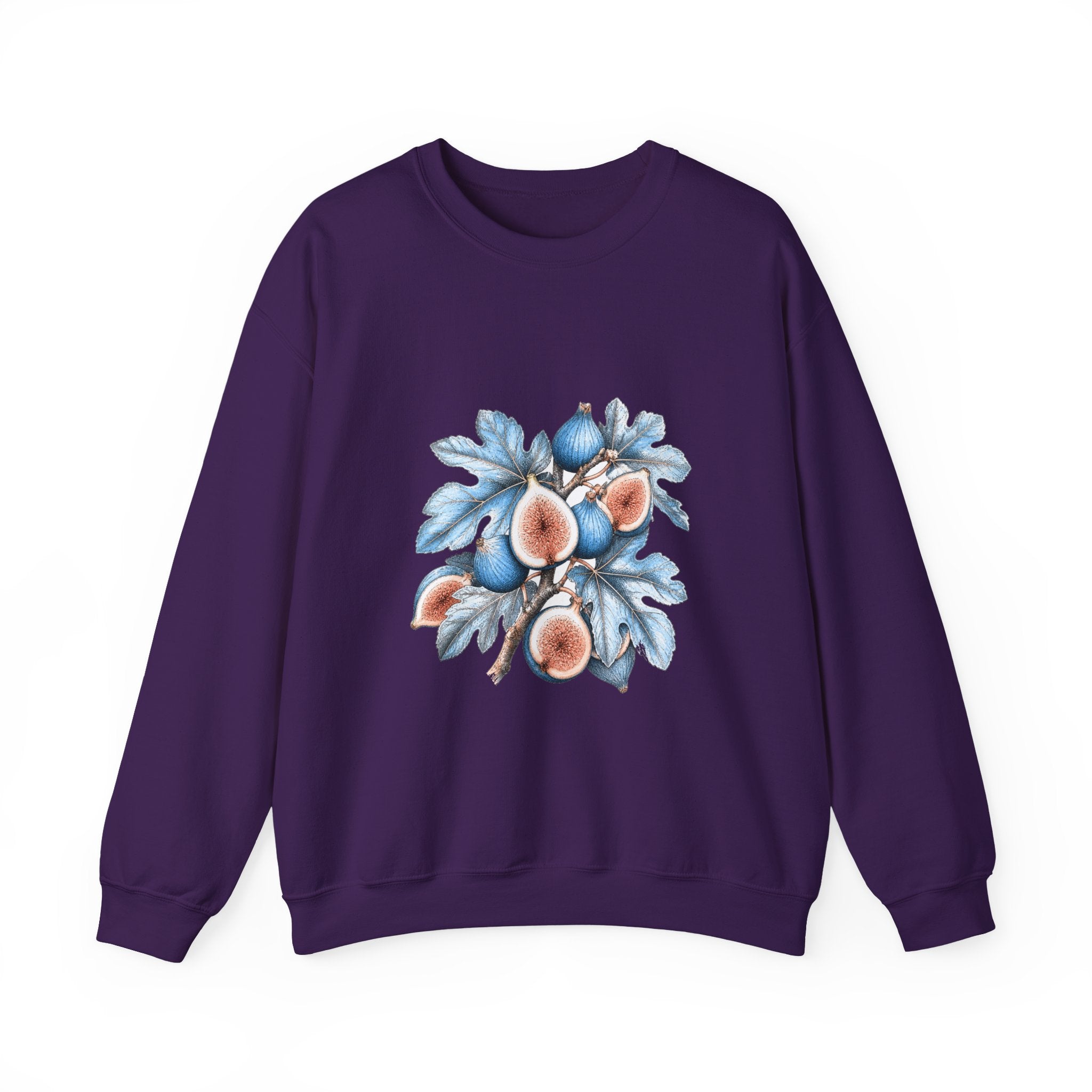 Matching Couple Sweatshirt - Olive Branch & Fig Matching Couple Comfort Colors Crew Hand-Drawn Art His Hers Anniversary Gift - Design B