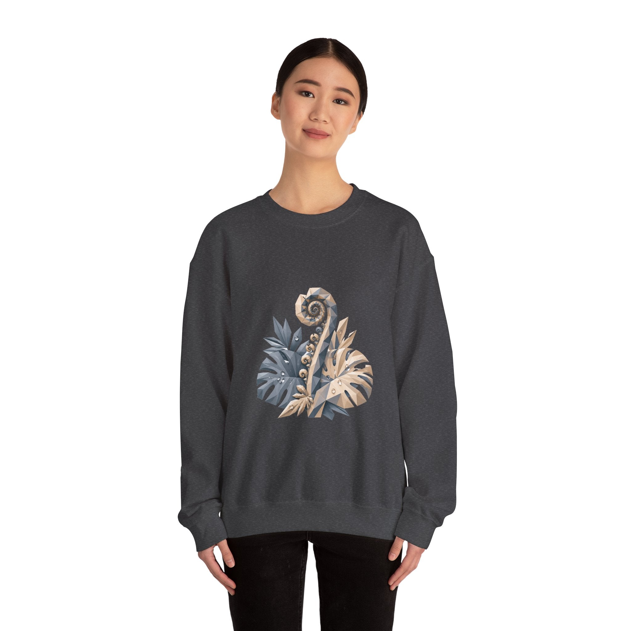 Matching Couple Sweatshirt - Desert & Rainforest Matching Couple Comfort Colors Crew Geometric Art His Hers Love Gift - Design B