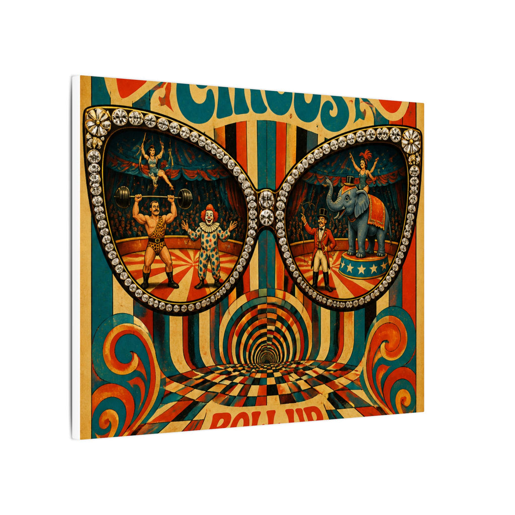 Sunglasses Circus Ring Wall Art Canvas 16×20 Psychedelic Cafe Decor Maximalist Print